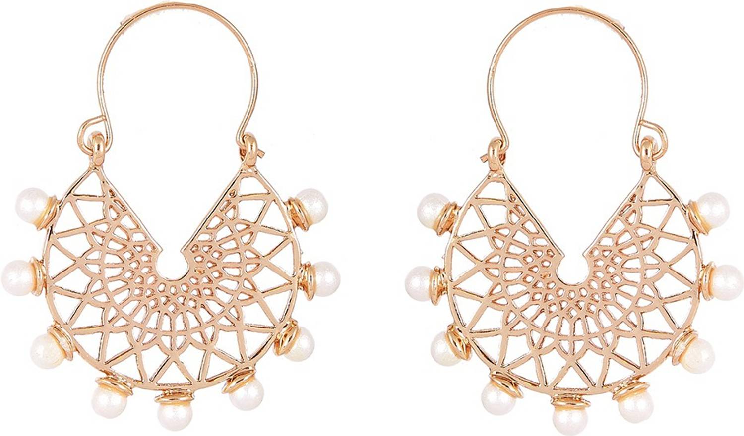 BIBA BAC-W-ZAX-ERG00001 GOLDEN Alloy Chandbali Earring