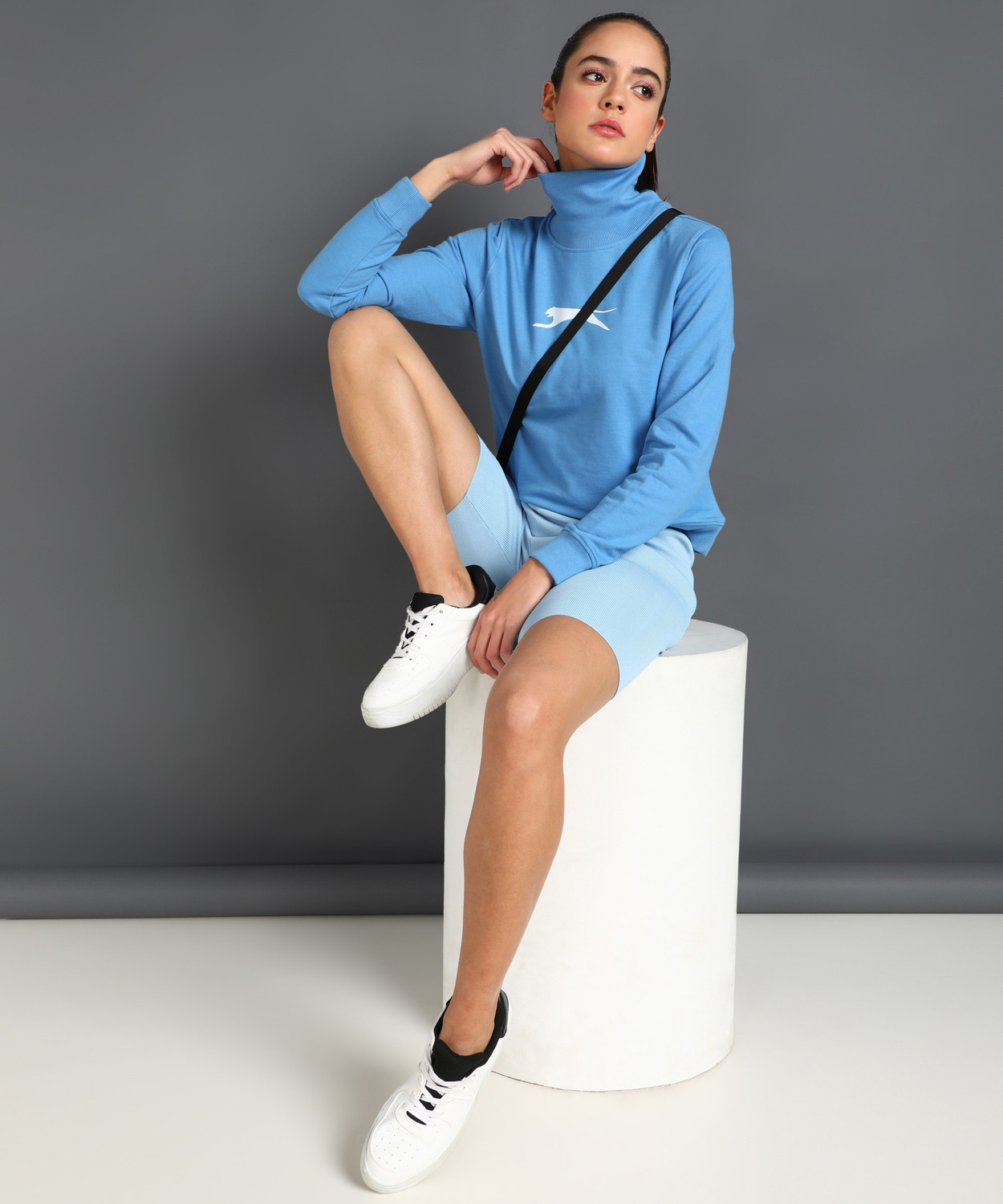 Image of SLAZENGER Full Sleeve Graphic Print Women Sweatshirt