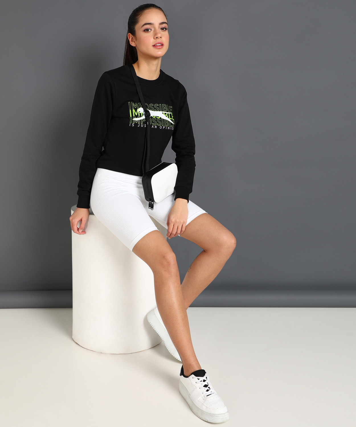 Image of SLAZENGER Full Sleeve Graphic Print Women Sweatshirt