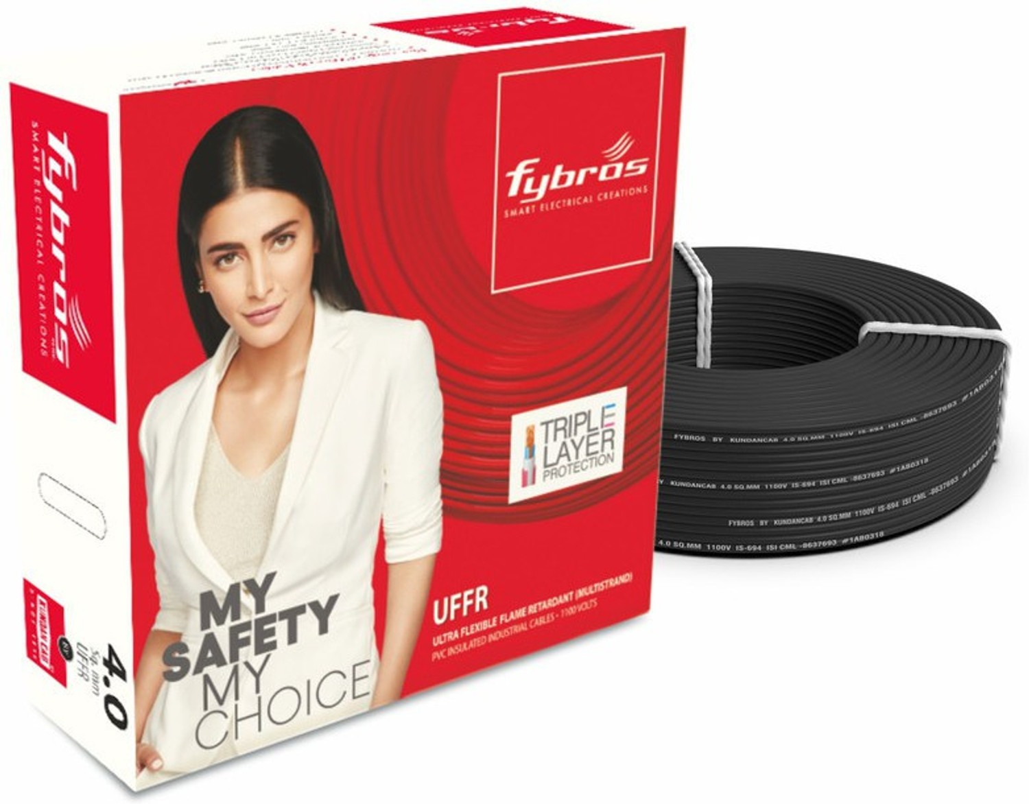 Image of Fybros UFFR 4 sq /mm Black 90 m Wire