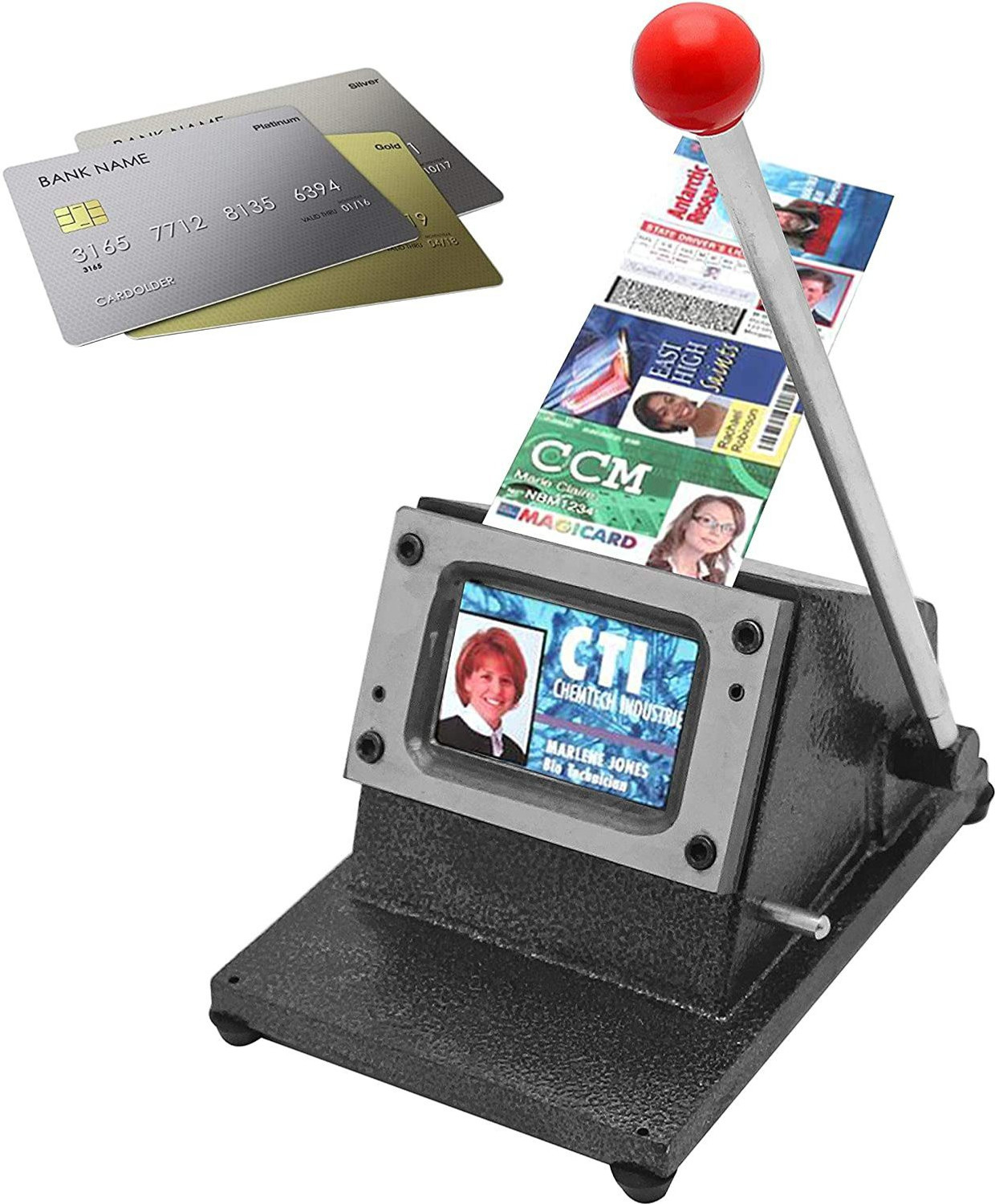 Image of Riti Heavy Metal Body PVC ID Card Die Cutter Photo Die Cutter