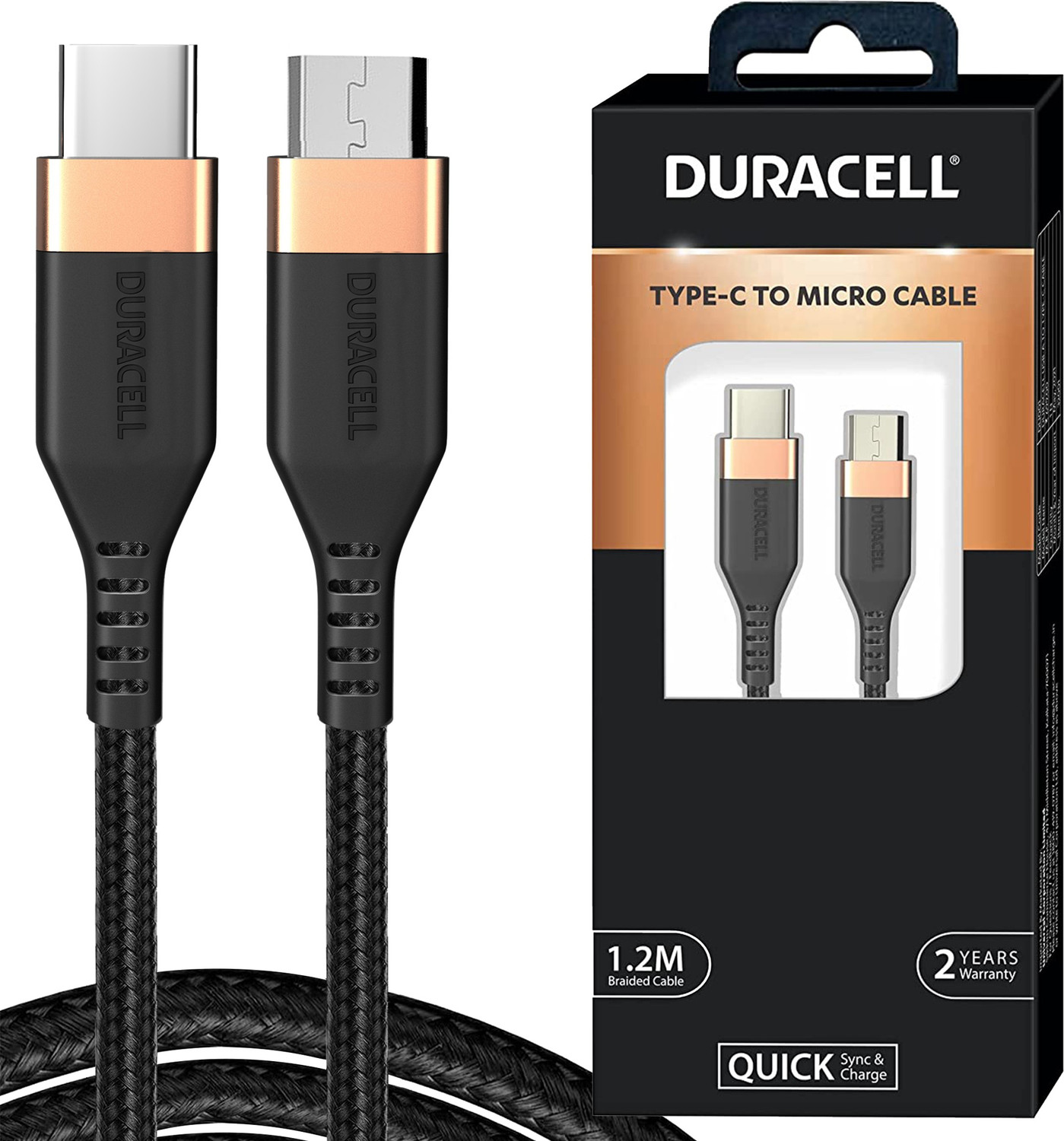 Image of DURACELL Micro USB Cable 1.2 m DU048