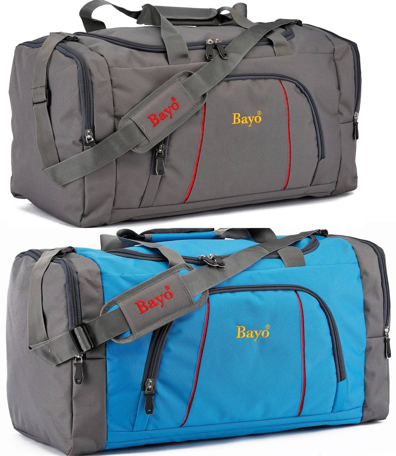 bayo Grey & T Blue Combo of 2 pc 50 L 22×12 Inch Water Resistance Waterproof Long Travel Heavy Luggage Duffel Bag Duffel Without Wheels