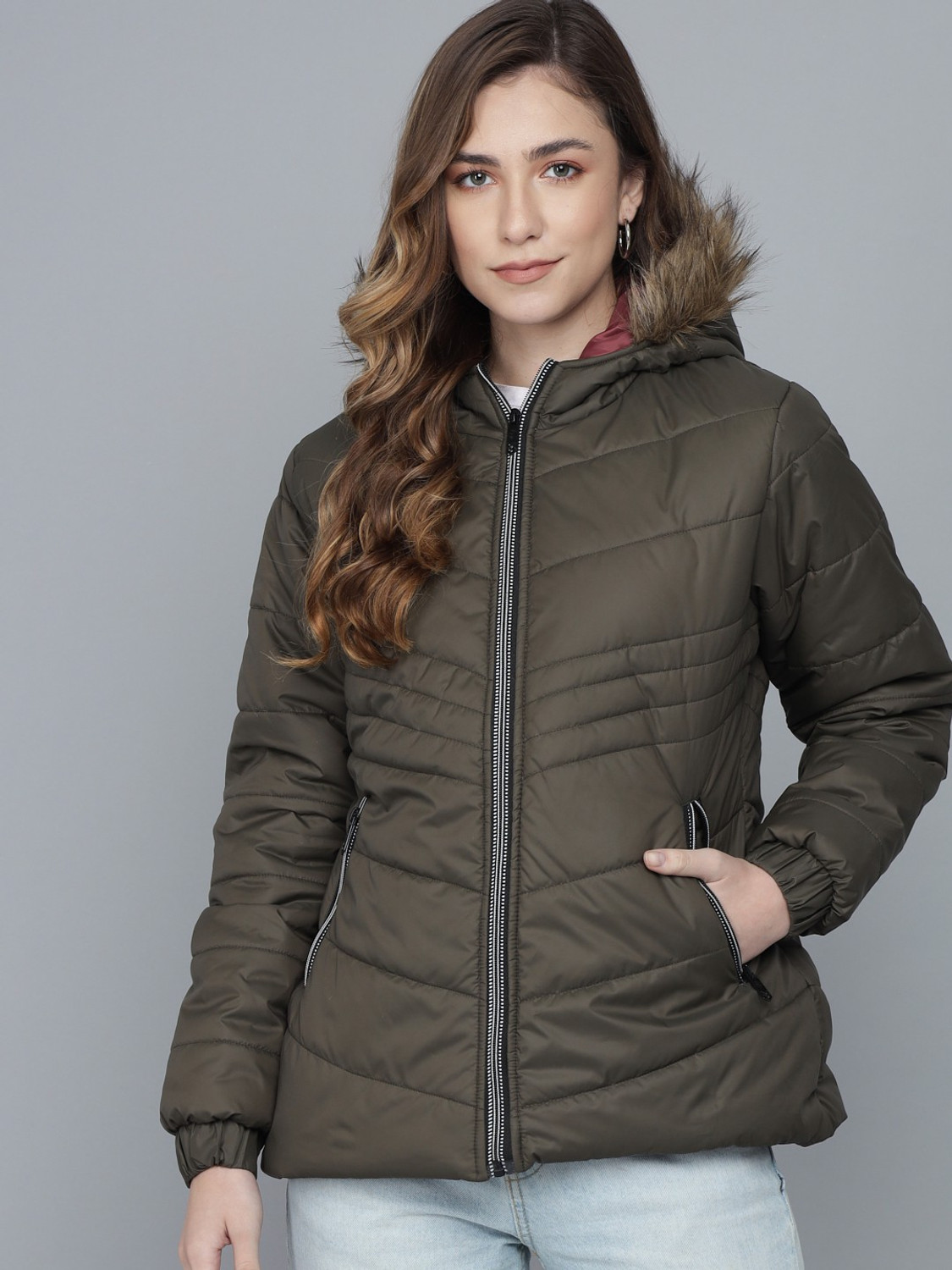 Image of KOTTY Full Sleeve Solid Women Jacket