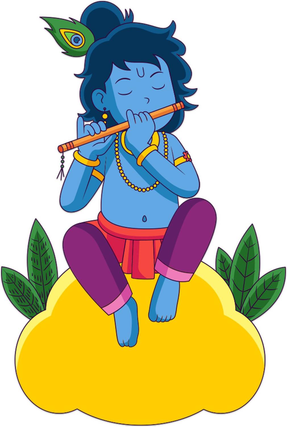 Artvibes Fridge Magnet Shree Krishna Decorative Item for Refrigerator|Almirah(RM_7011) Fridge Magnet Pack of 1