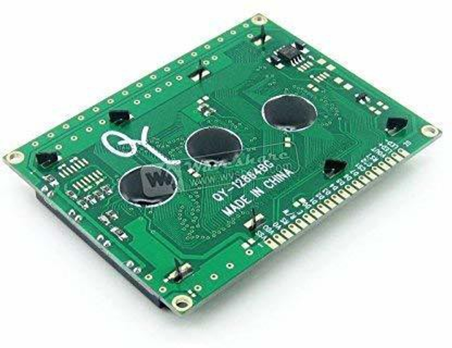 Image of TRUSTECH LCD 12864 (128x64) Graphic Green Color BackLight LCD Display module Electronic Components Electronic Hobby Kit