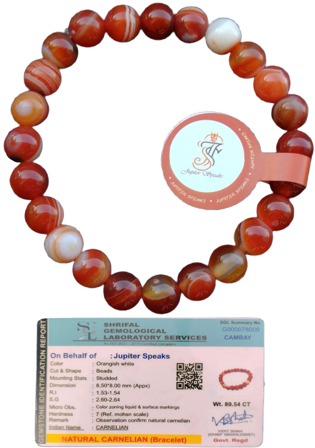 Image of jupiter speaks Stone Beads Bracelet