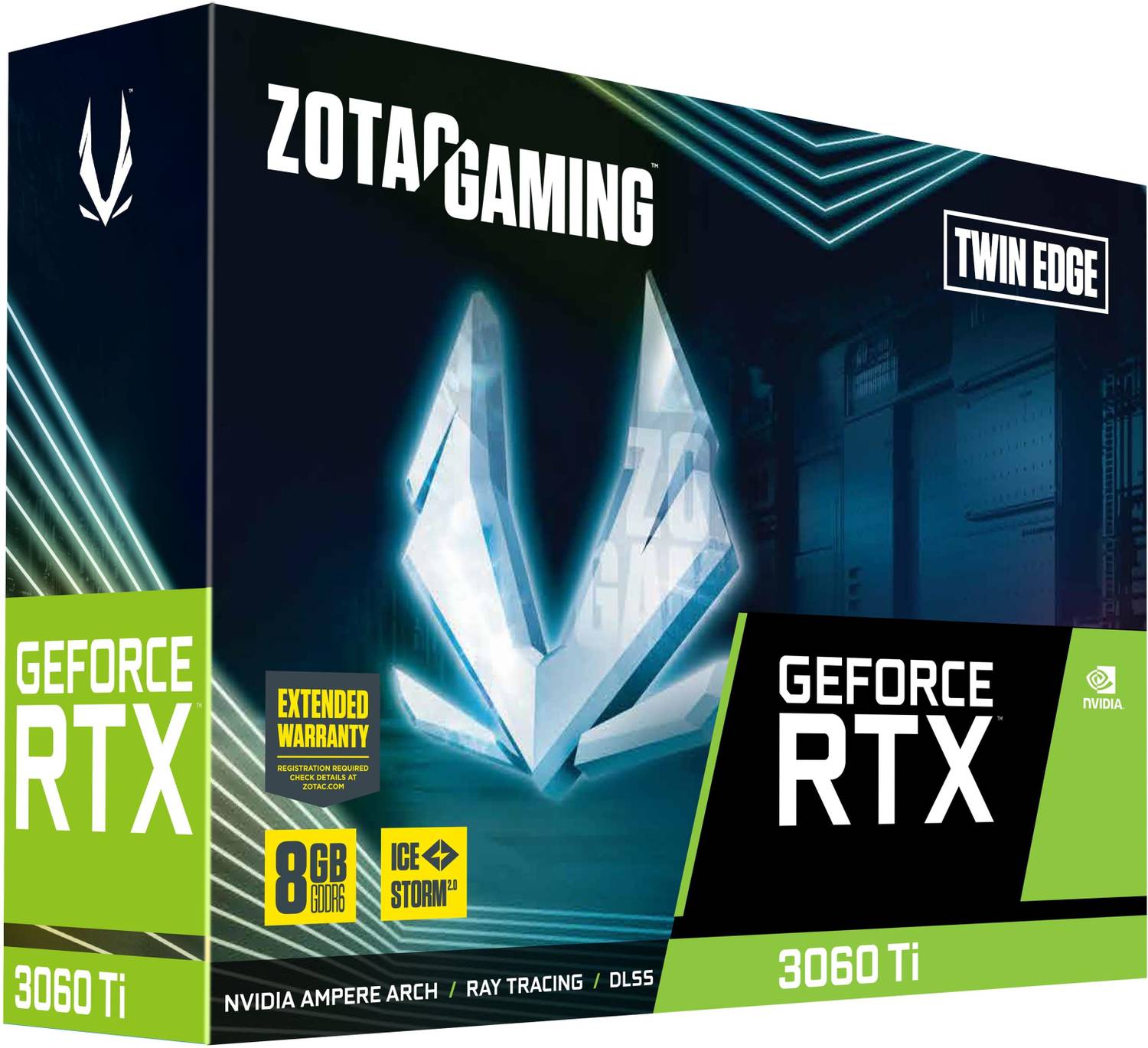 ZOTAC RTX 3060 Ti Twin Edge LHR GDDR6 8 GB NVIDIA Chipset 256 bit