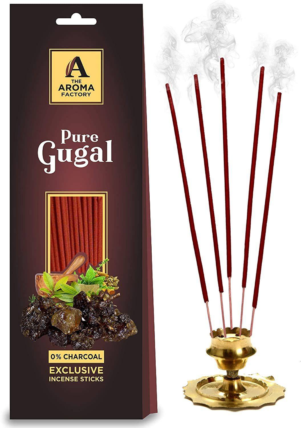 The Aroma Factory Guggal Agarbatti Incense Stick, No Charcoal & 100% Herbal Guggal Fragrance Incense Stick