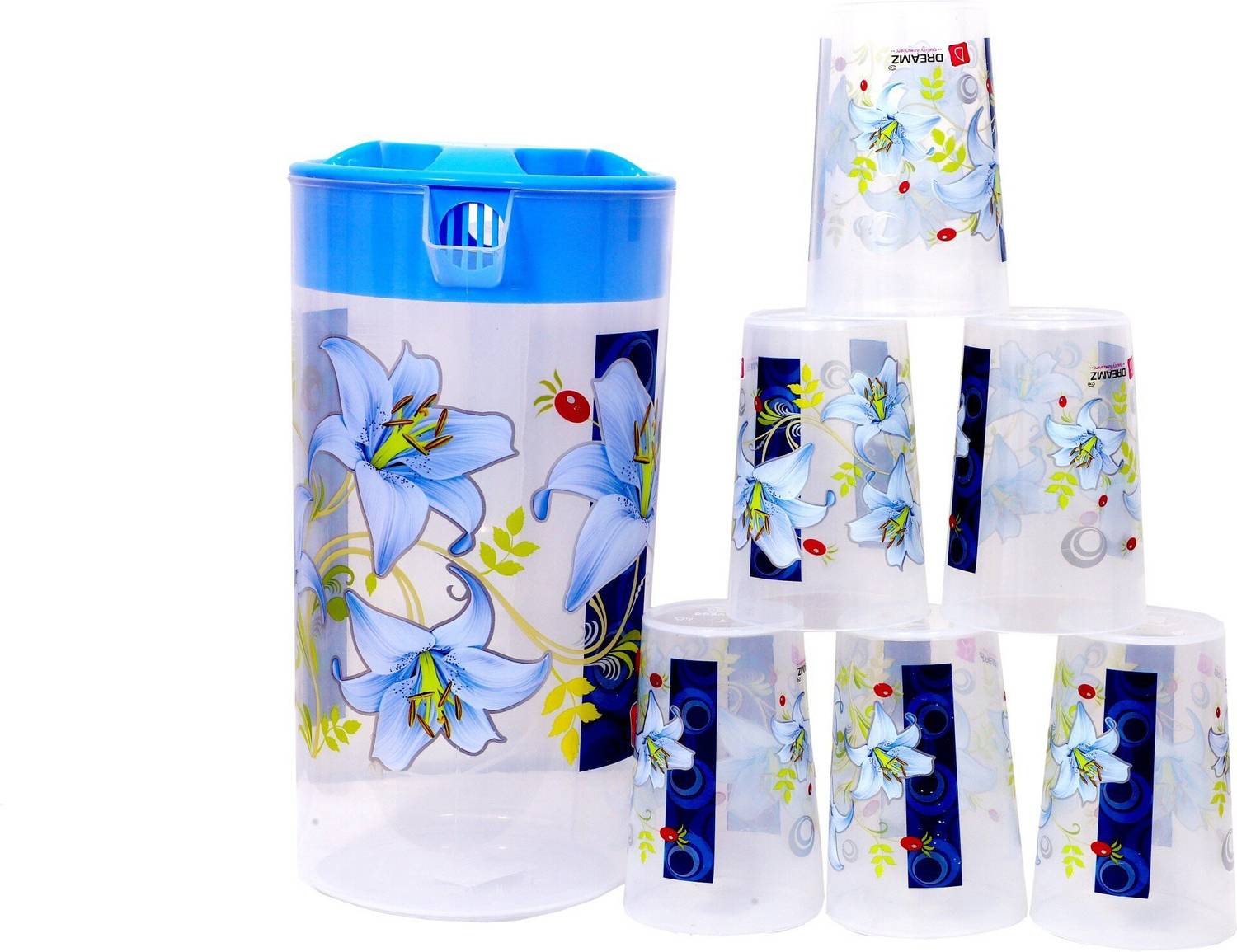 Brantiq 2.5L Jug And Glass Set In Sky Blue Color Jug Glass Set