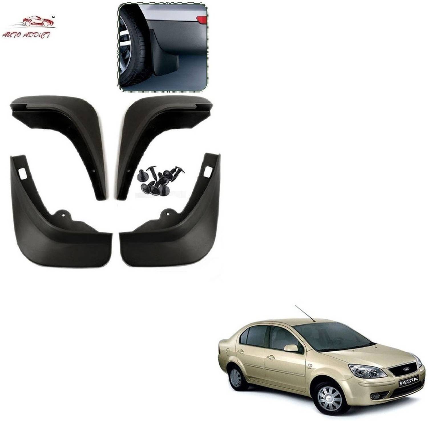 AuTO ADDiCT Rear Mud Guard, Front Mud Guard For Ford Fiesta Old NA