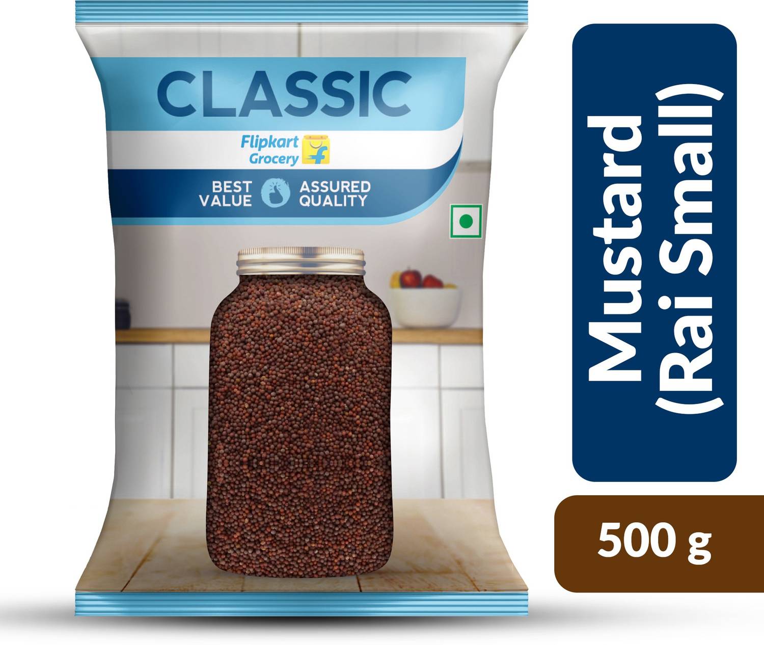 Classic Mustard/Rai Small by Flipkart Grocery (500 g)