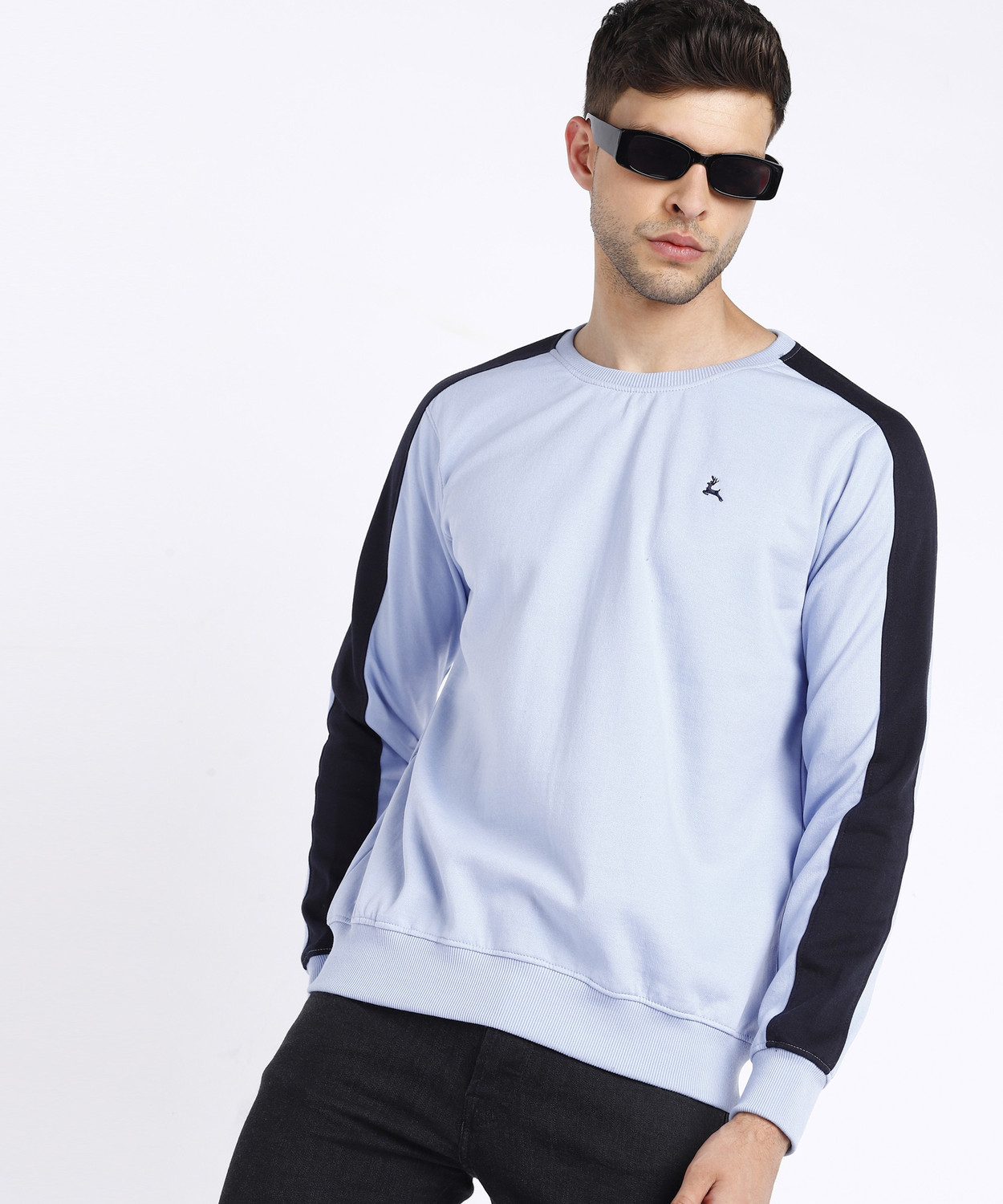 Image of PARX Full Sleeve Color Block Men Sweatshirt