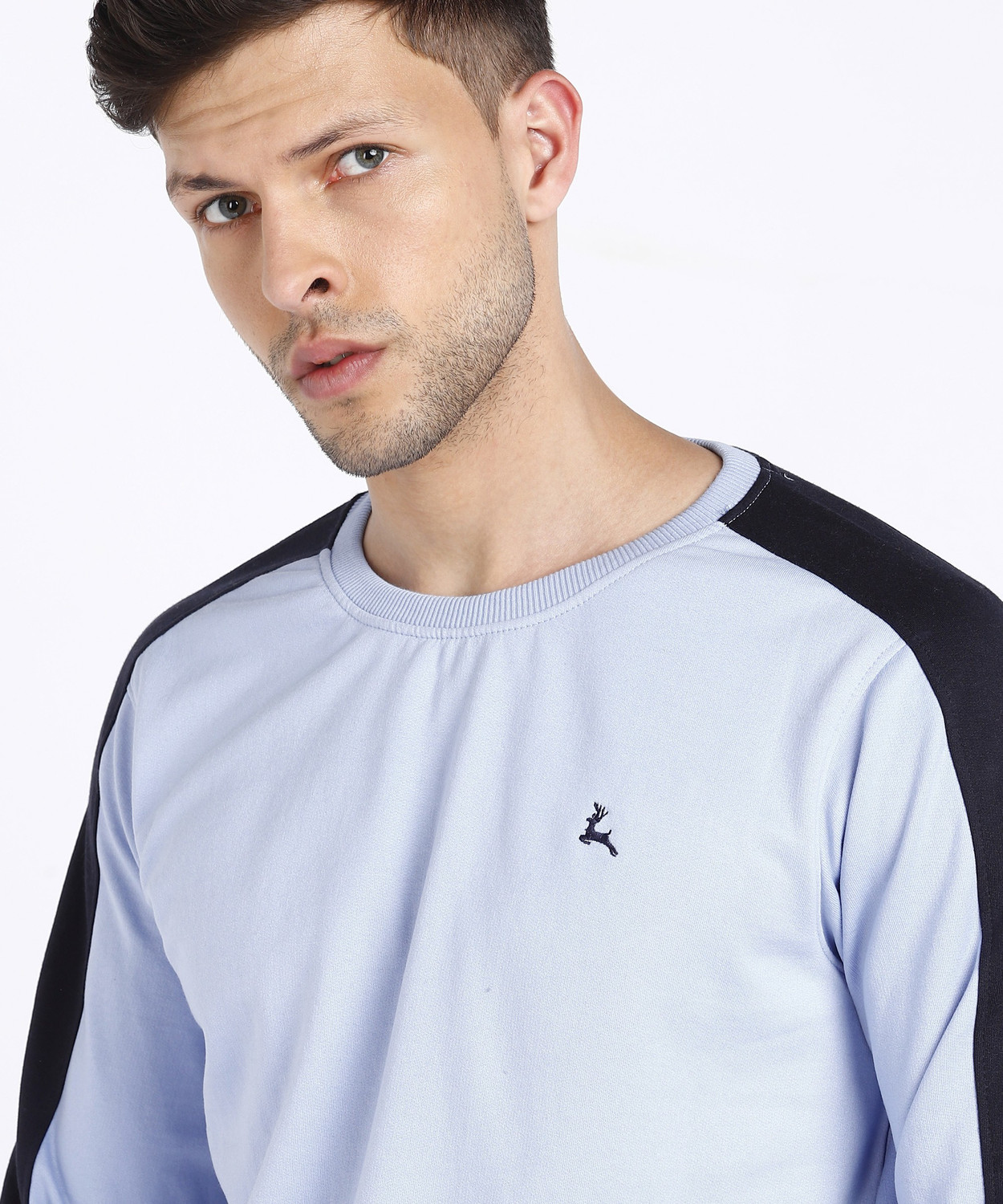 Image of PARX Full Sleeve Color Block Men Sweatshirt