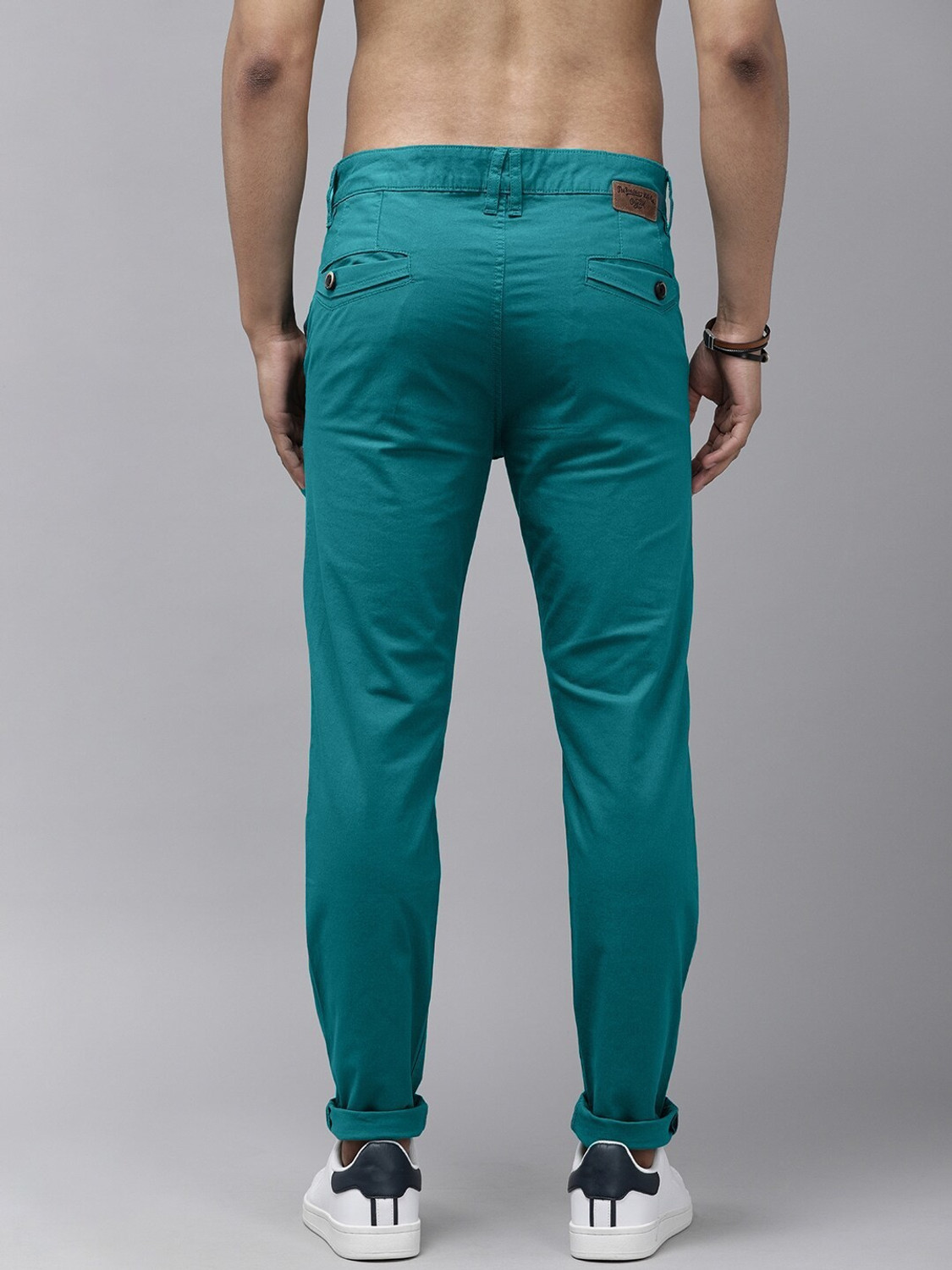 Image of Roadster Slim Fit Men Blue Trousers