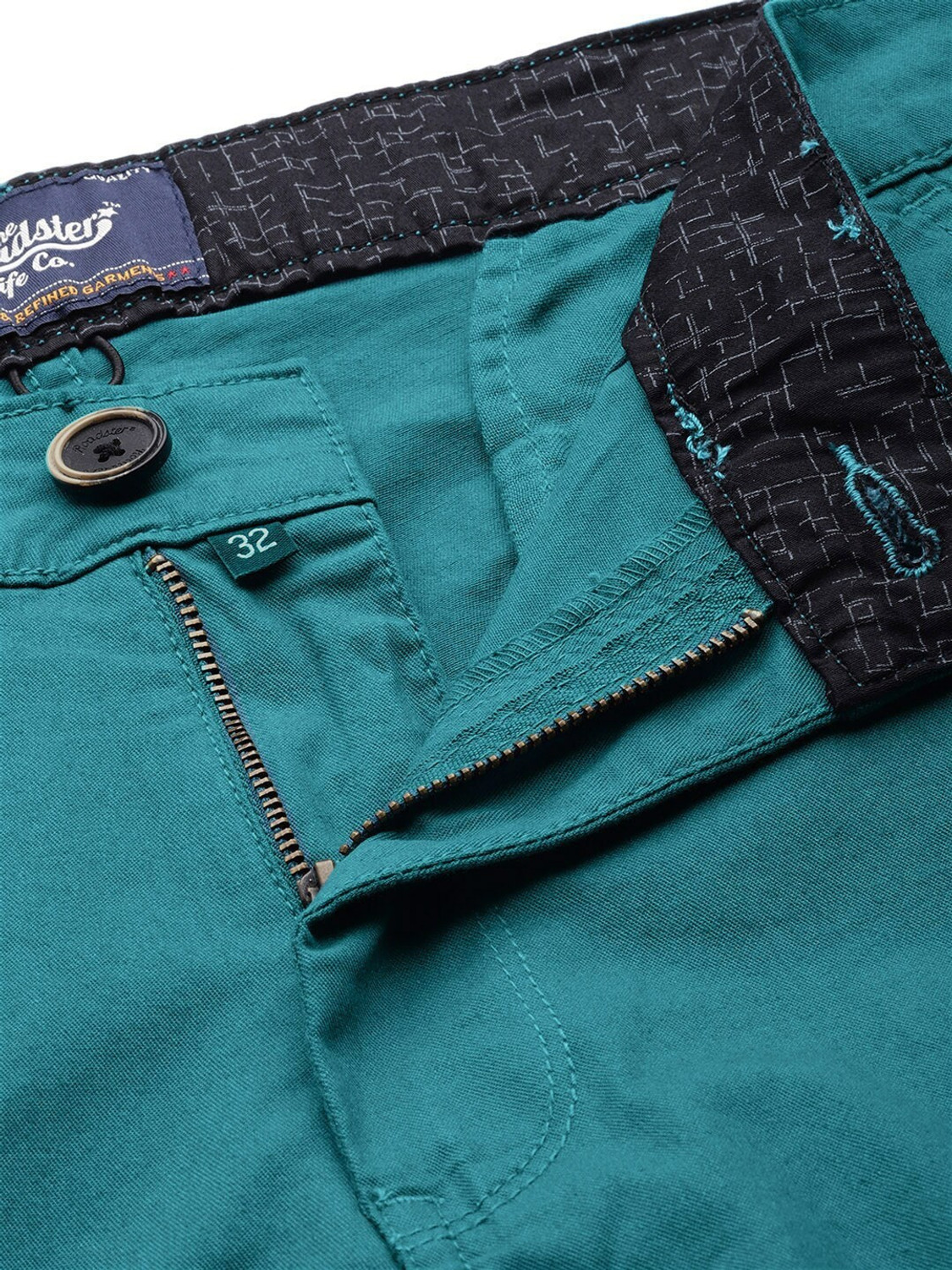 Image of Roadster Slim Fit Men Blue Trousers