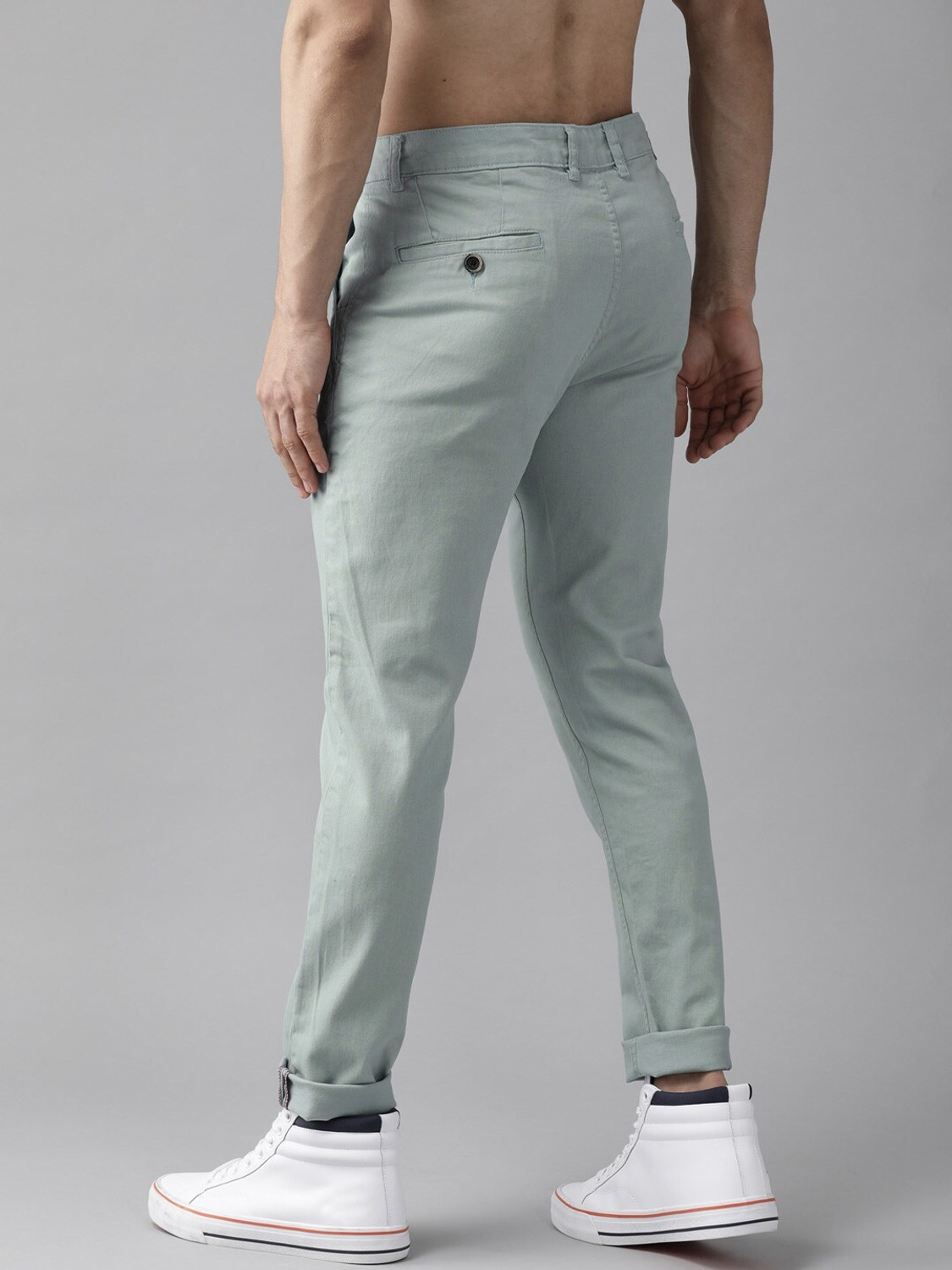 Image of Roadster Slim Fit Men Blue Trousers