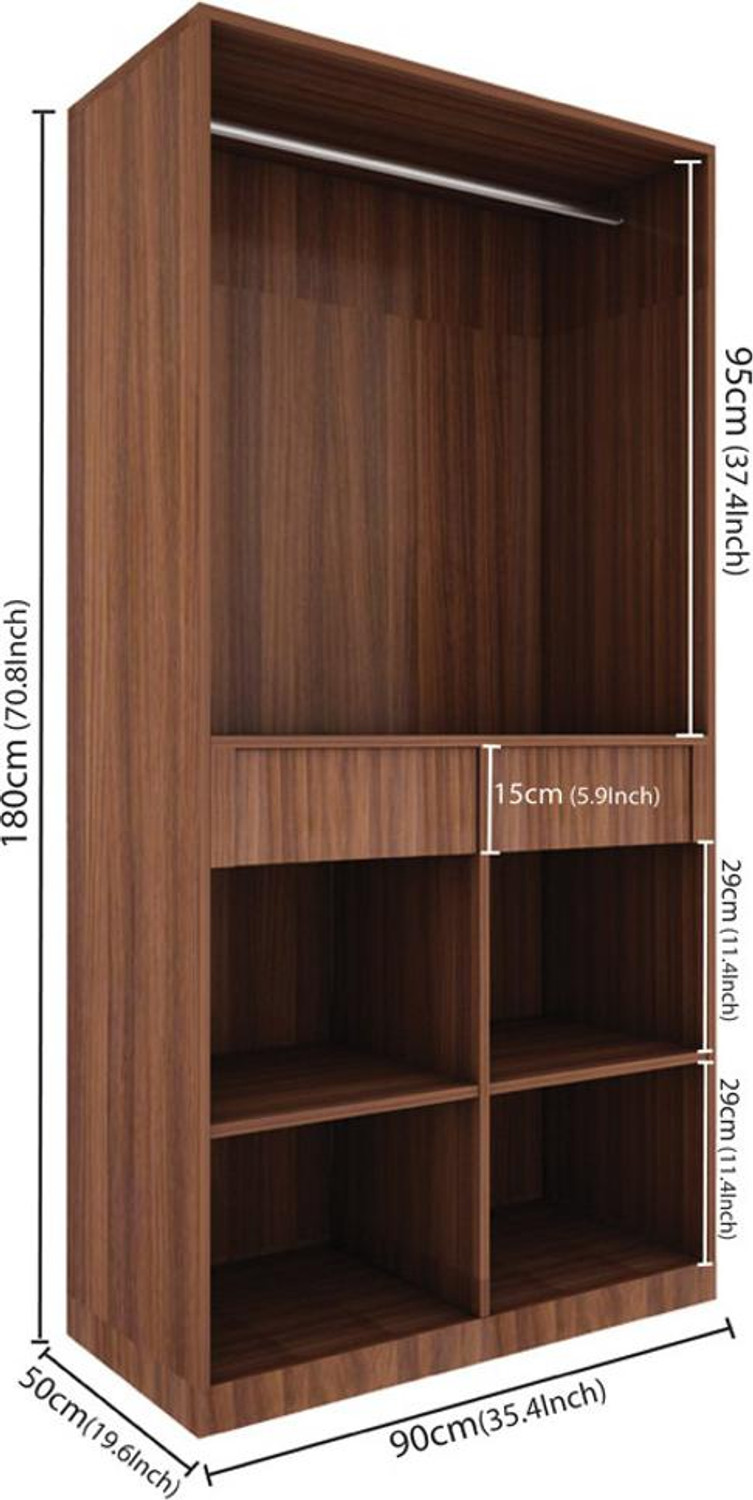 Image of Woodbuzz Engineered Wood 2 Door Wardrobe