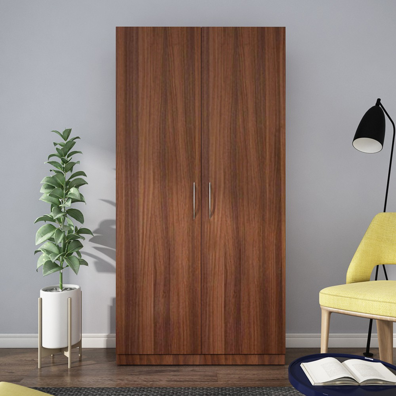 Image of Woodbuzz Engineered Wood 2 Door Wardrobe