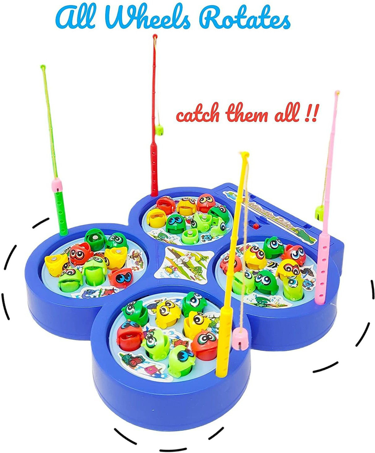 Image of Bestie Toys Magnetic Fishing Game Board Set Fun Game (4 Fishing Rods , 32 Fish) Party & Fun Board Game