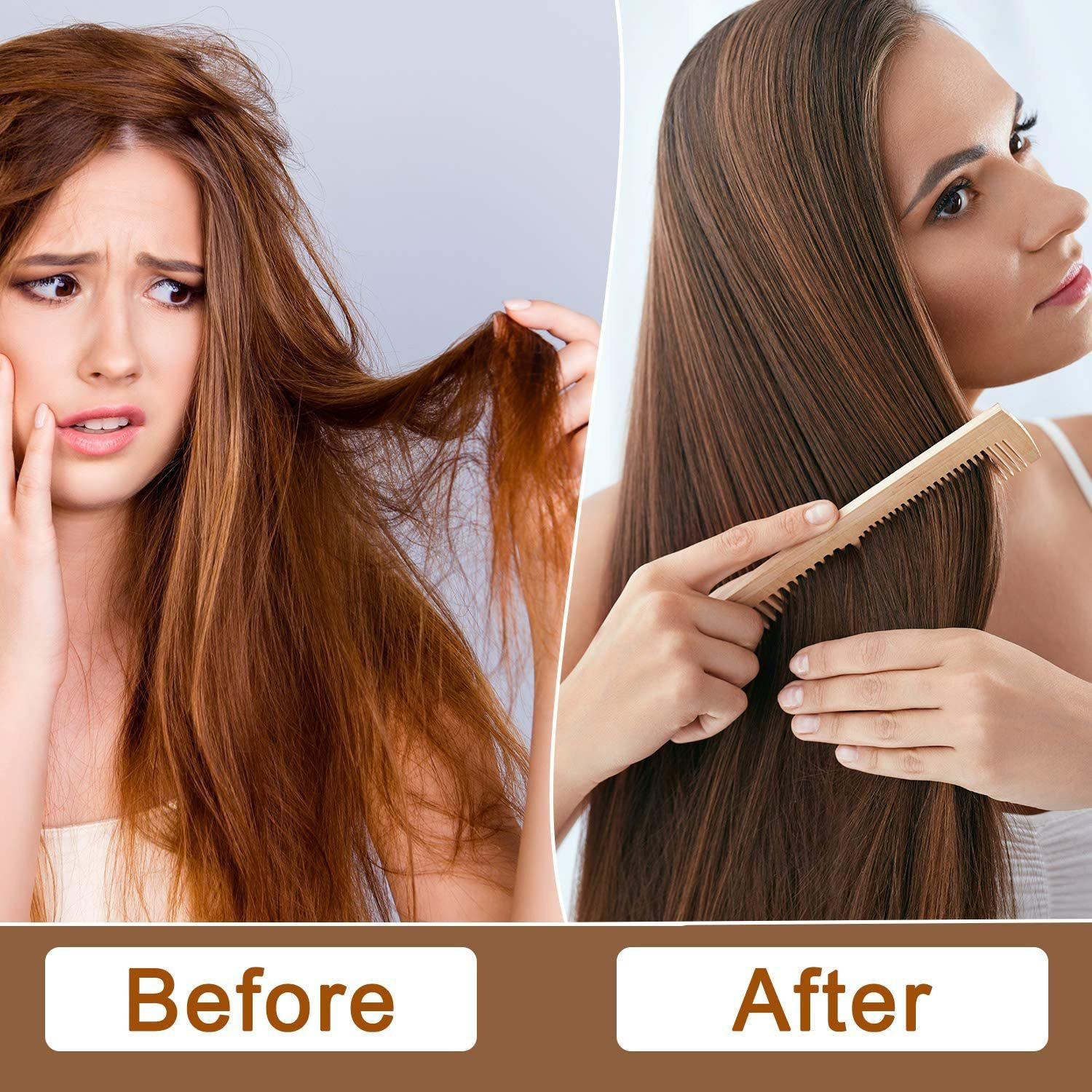 Image of DAUMI Ayurvedic Neem Wood Anti Dandruff Hair Comb ( pack of 3)