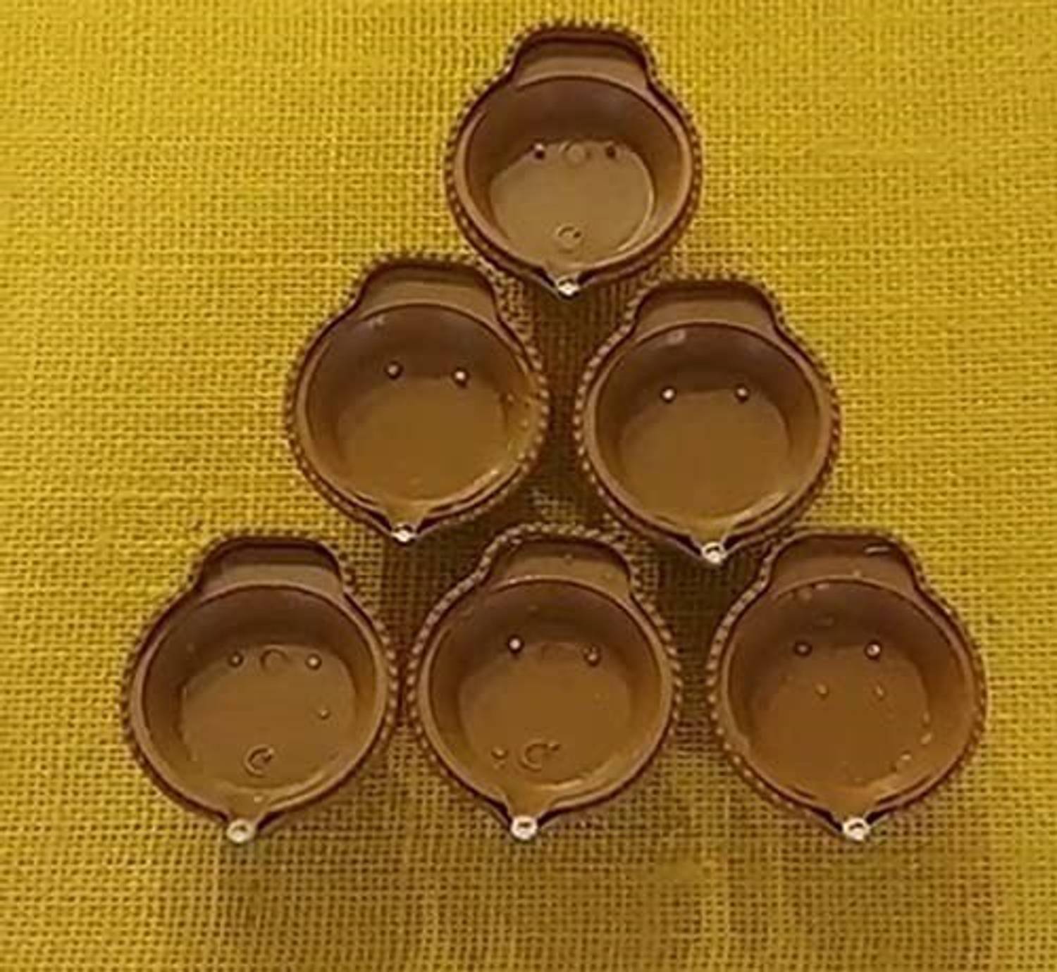 Alliance LED Light Diya with Water Sensor (Set of 6) | Floating Diyas | White Colour | No Electricitry Needed | Artificial Diya with led Light, Best for Diwali Purpose Candle