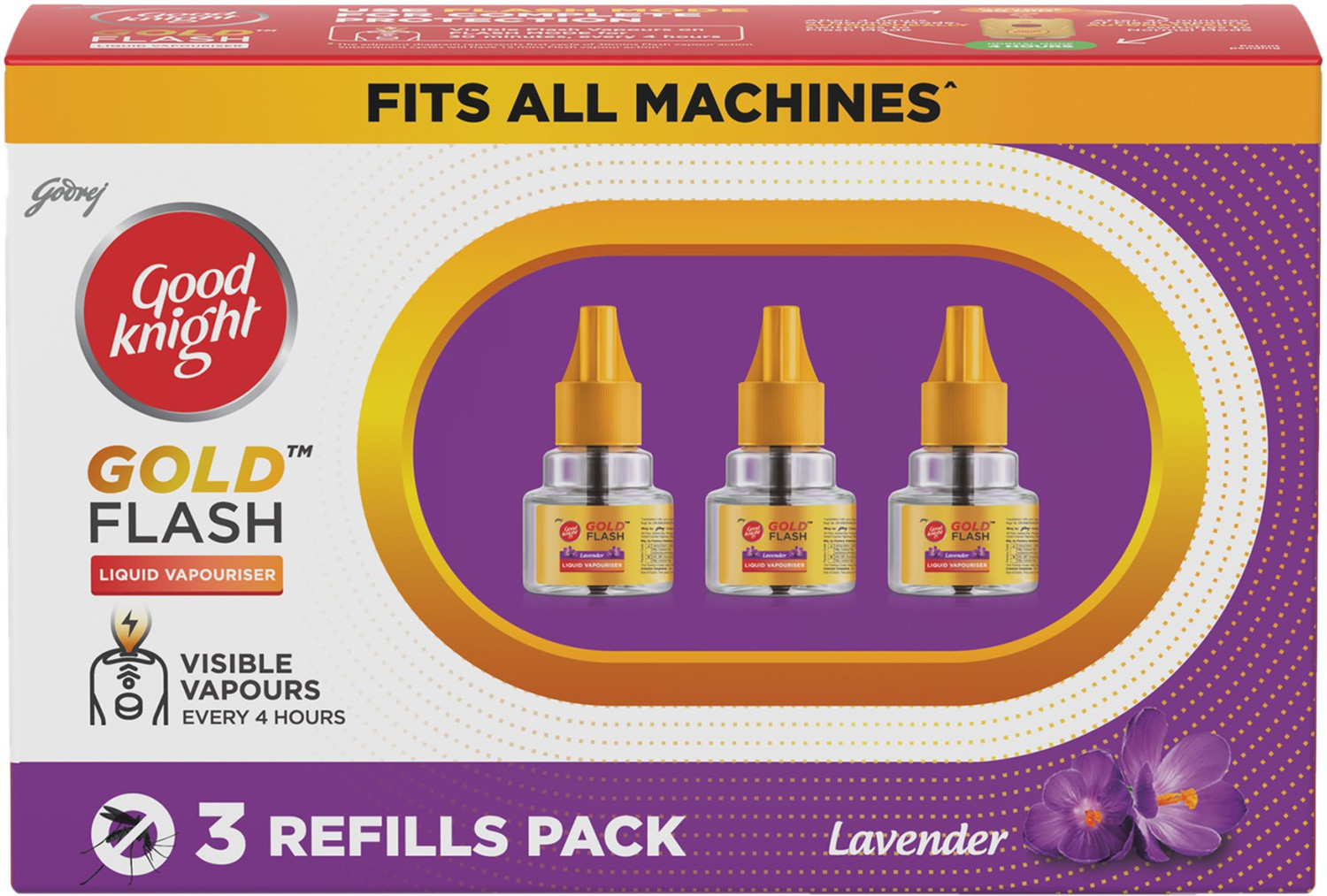 Image of Good Knight Gold Flash Lavender Repellent Liquid Mosquito Vaporiser Refill