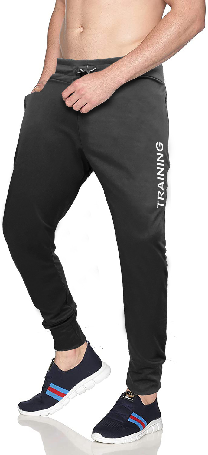 Image of AVOLT Solid Men Grey Track Pants