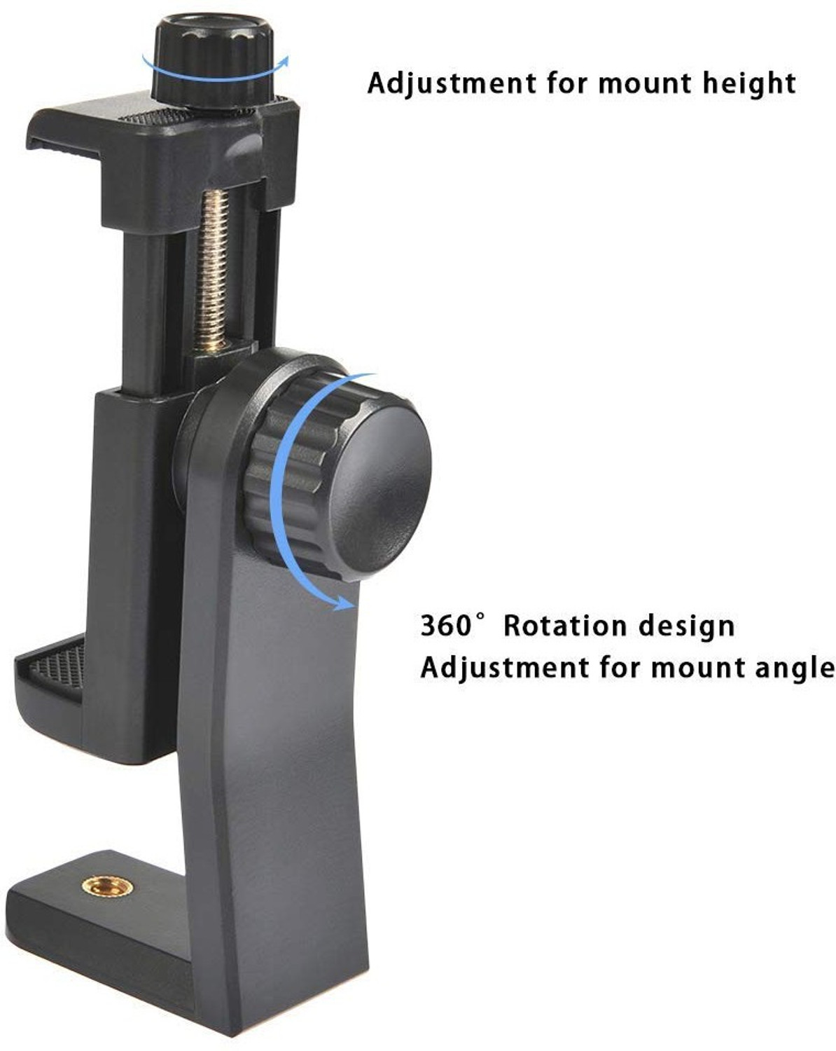 Image of PULTO Mount Attachment Mobile Clip Stand Tripod Mount Adapter Smartphone Holder Tripod, Monopod, Monopod Kit, Tripod Ball Head, Tripod Bracket, Tripod Clamp, Tripod Kit