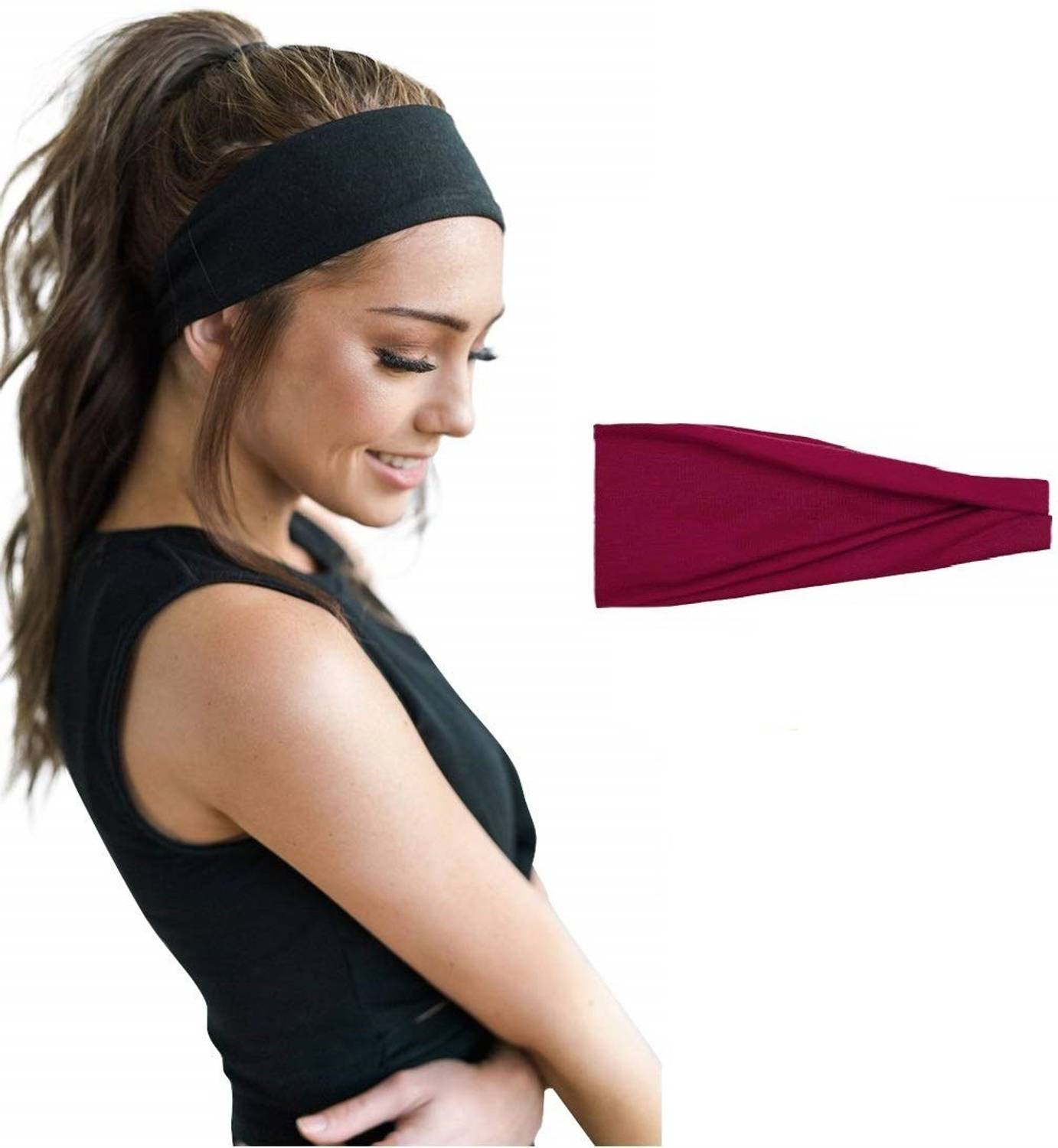 Bismaadh Headbands for Women Workout Sports Yoga Exercise Hair Accessories Fitness Band