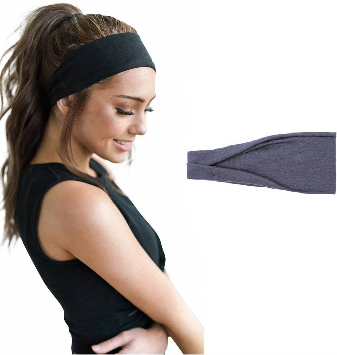Bismaadh Headbands for Women Workout Sports Yoga Exercise Hair Accessories Fitness Band
