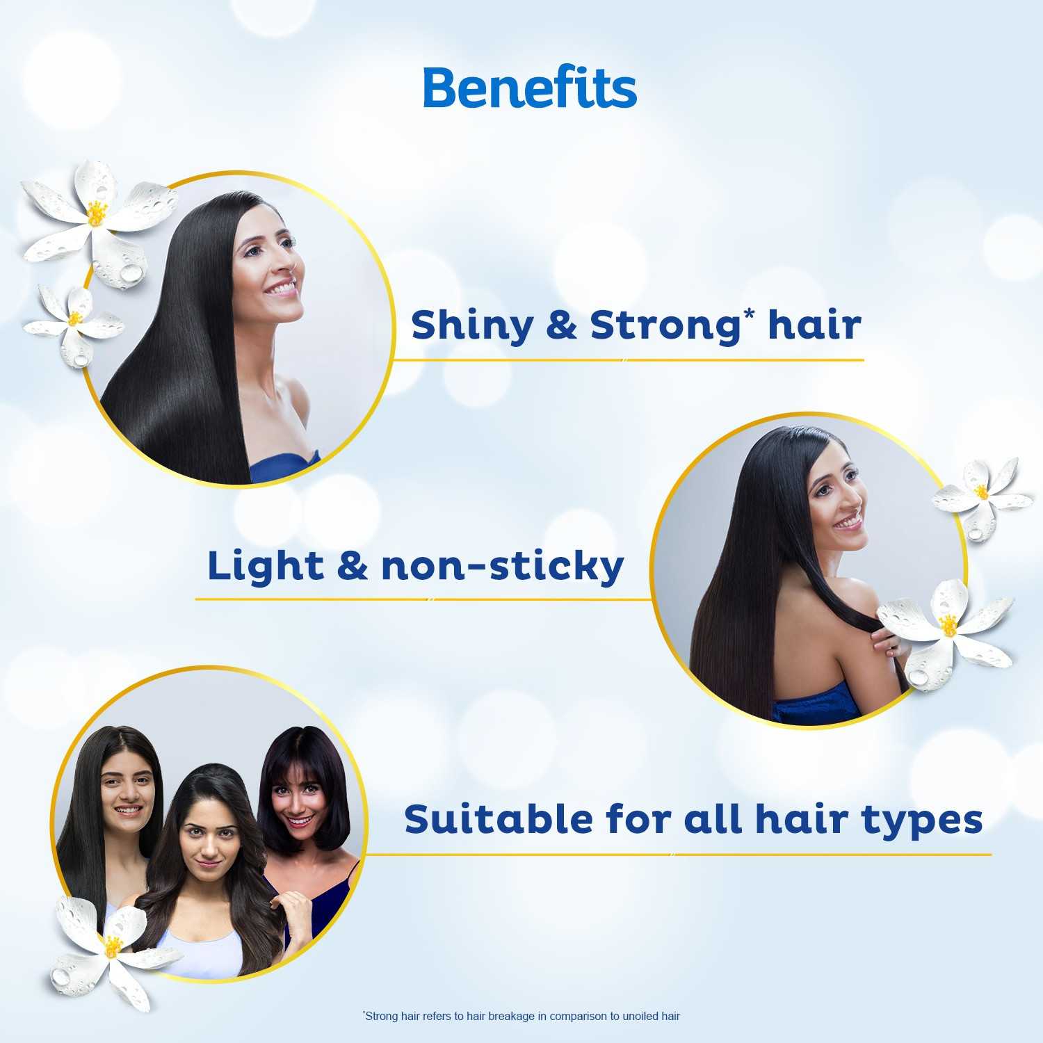 Image of Parachute Advansed Jasmine Gold Coconut Hair Oil with Vitamin E for Super Shiny Hair, Non-sticky Hair Oil