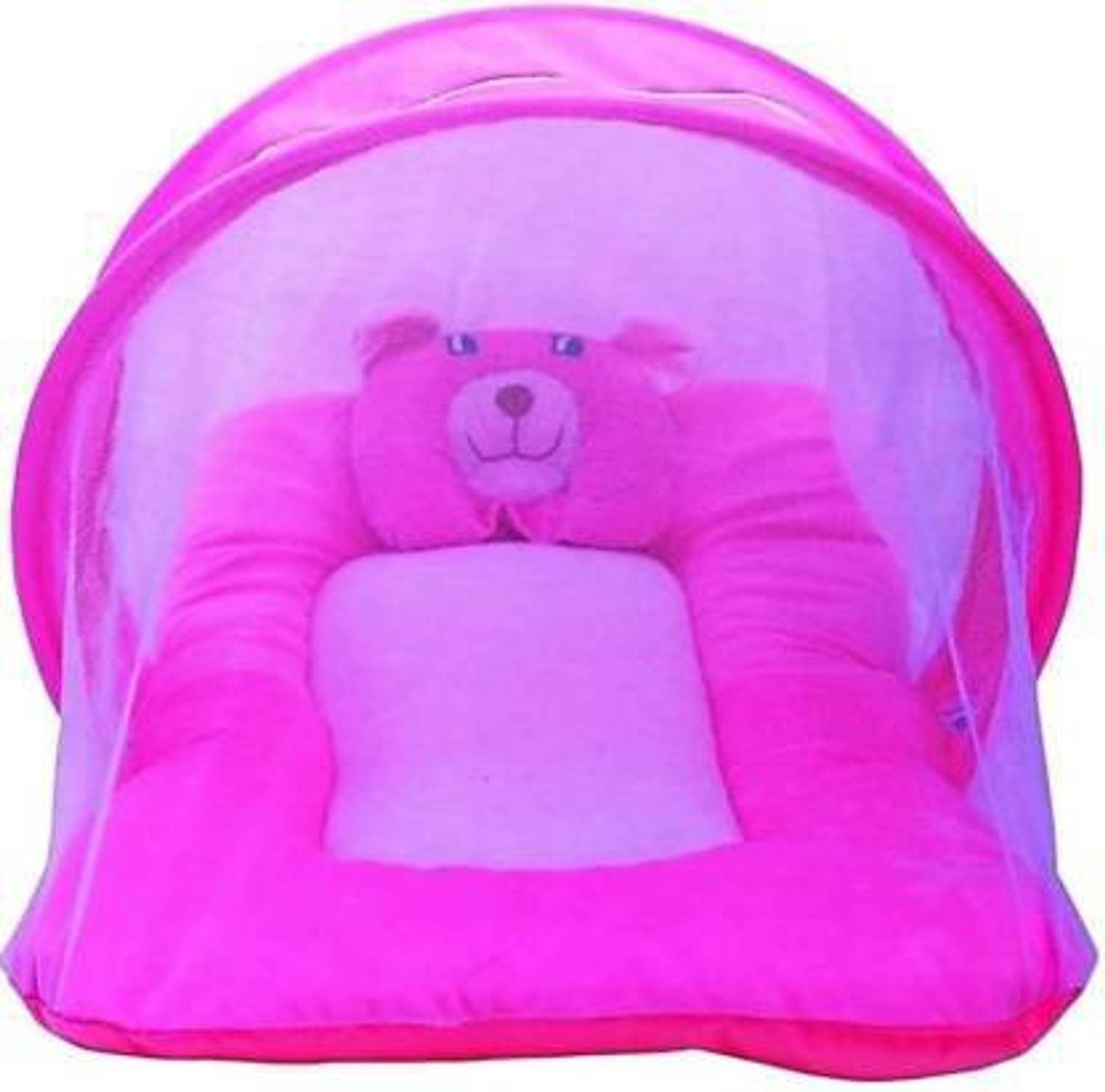 AAYANSH PINK NET Fibre Adults Mosquito Net