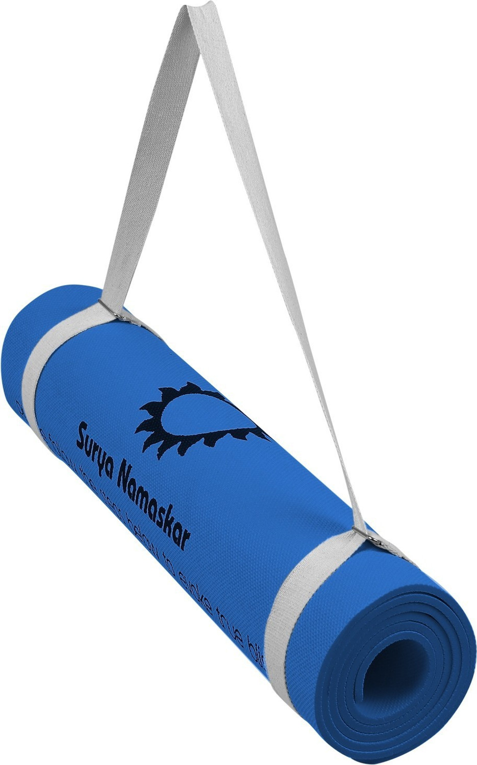 Image of Aerolite Sun Salutation 24 X 72 Blue 6.5 mm Yoga Mat