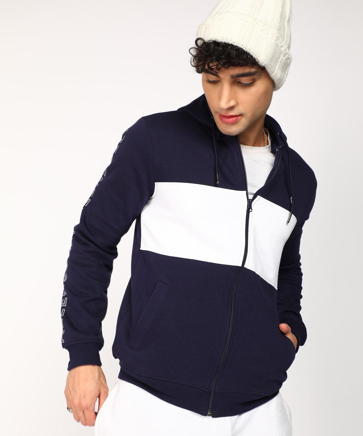 Image of Allen Solly Full Sleeve Color Block Men Sweatshirt