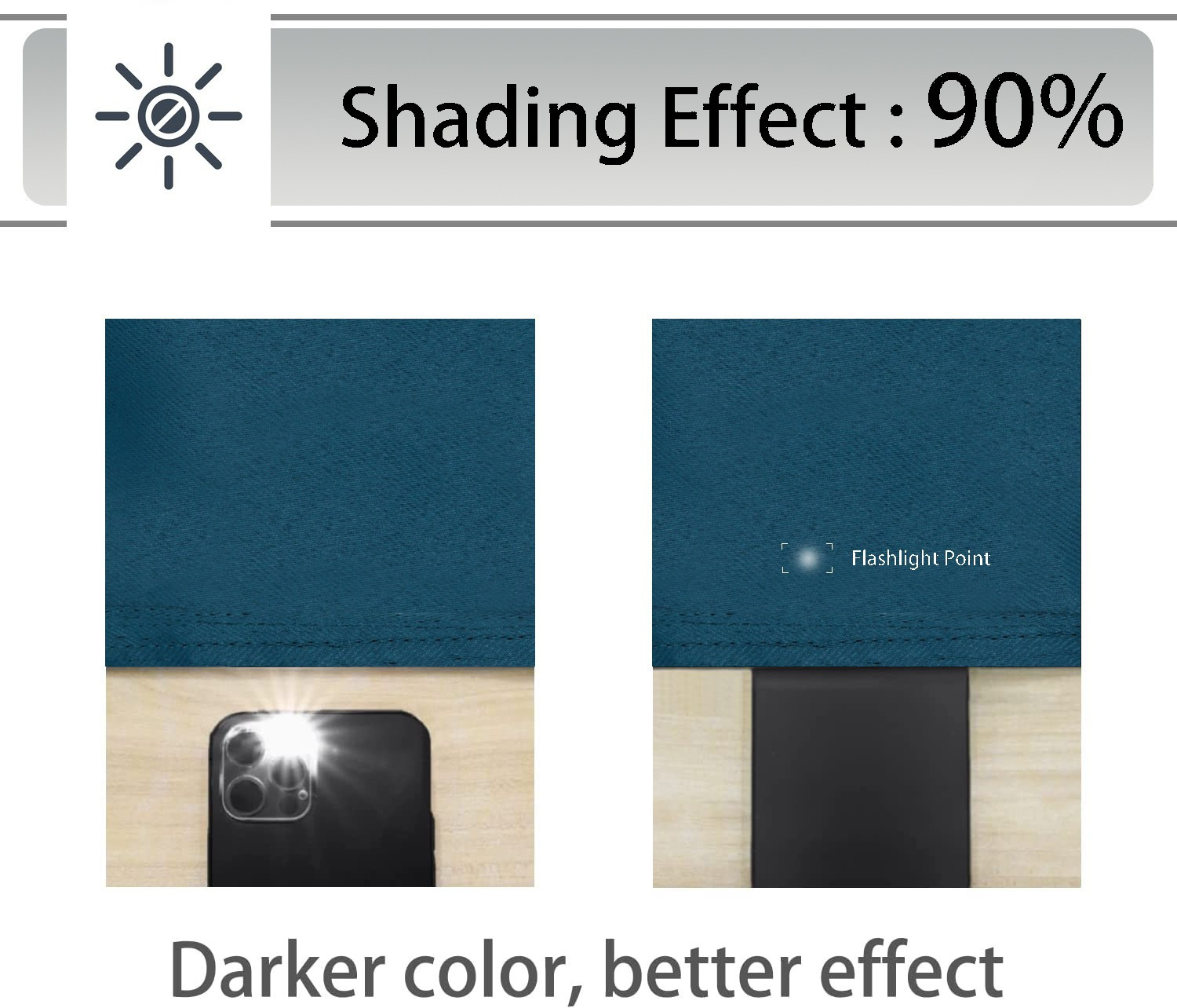 Image of HOMEMONDE 244 cm (8 ft) Shower Polyester Blackout Curtain (Pack Of 2)