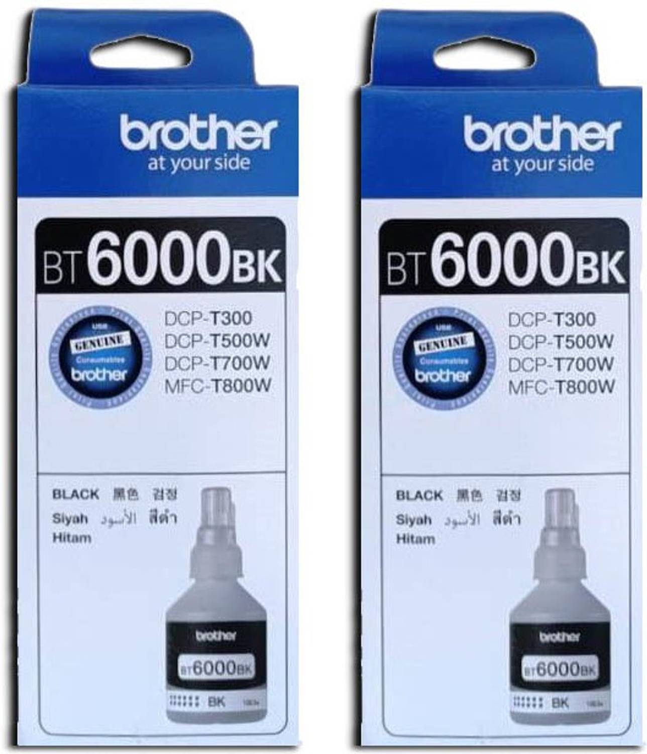 brother BTD6000Bk For Brother DCP-T300/T500W/T700W/T800W Black - Twin Pack Ink Bottle