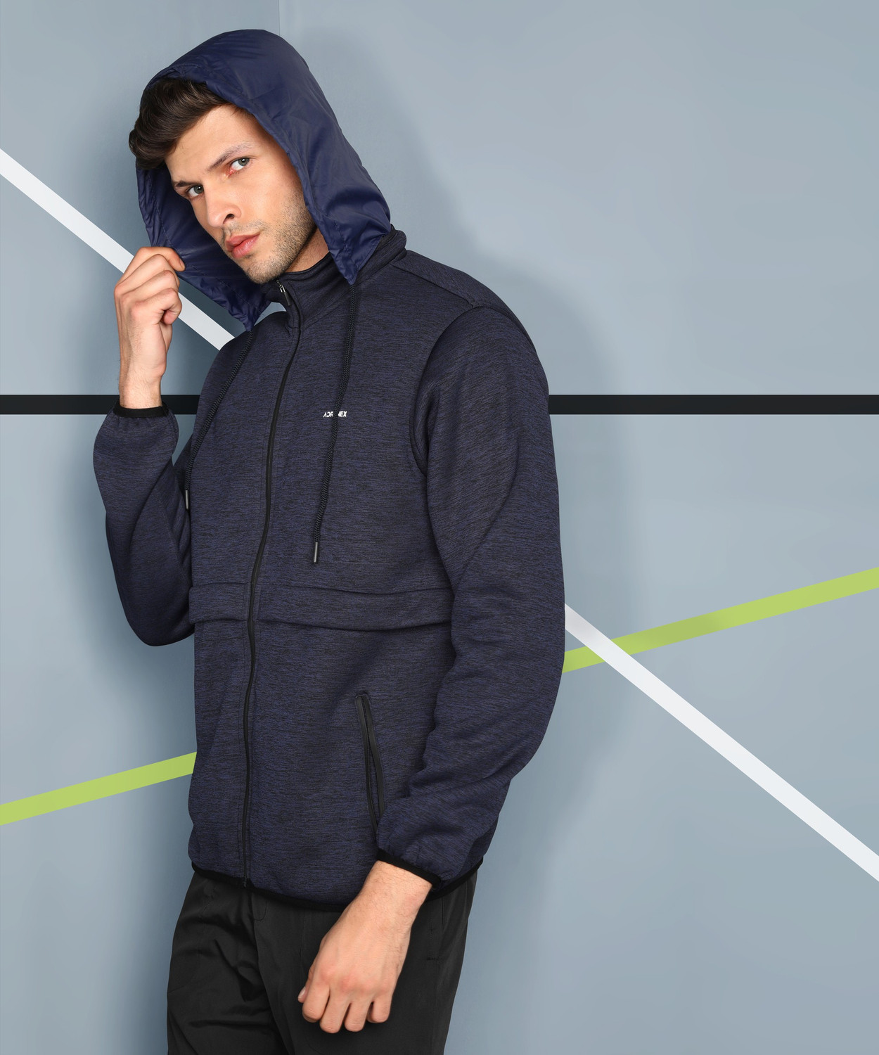 Image of Adrenex Men Solid Casual Jacket