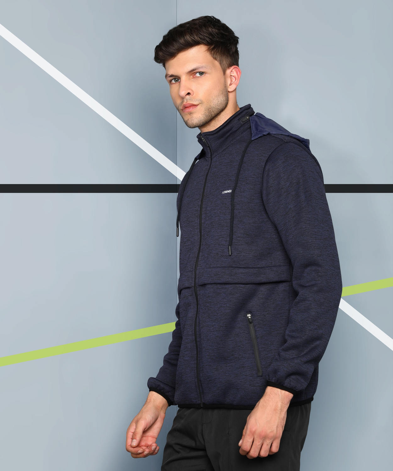 Image of Adrenex Men Solid Casual Jacket
