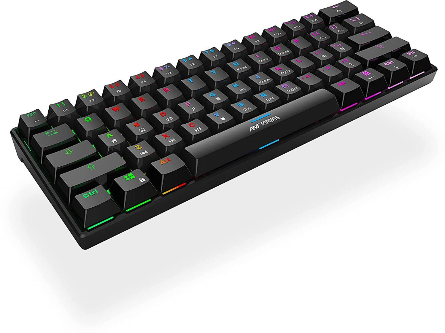 Image of Ant Esports MK1300 Mini Red Swiitch Wired USB Tenkeyless Gaming Keyboard Compatible with Desktop, Laptop, Mac Easy to Use,Plug and Play,Quick, Comfy Durable body