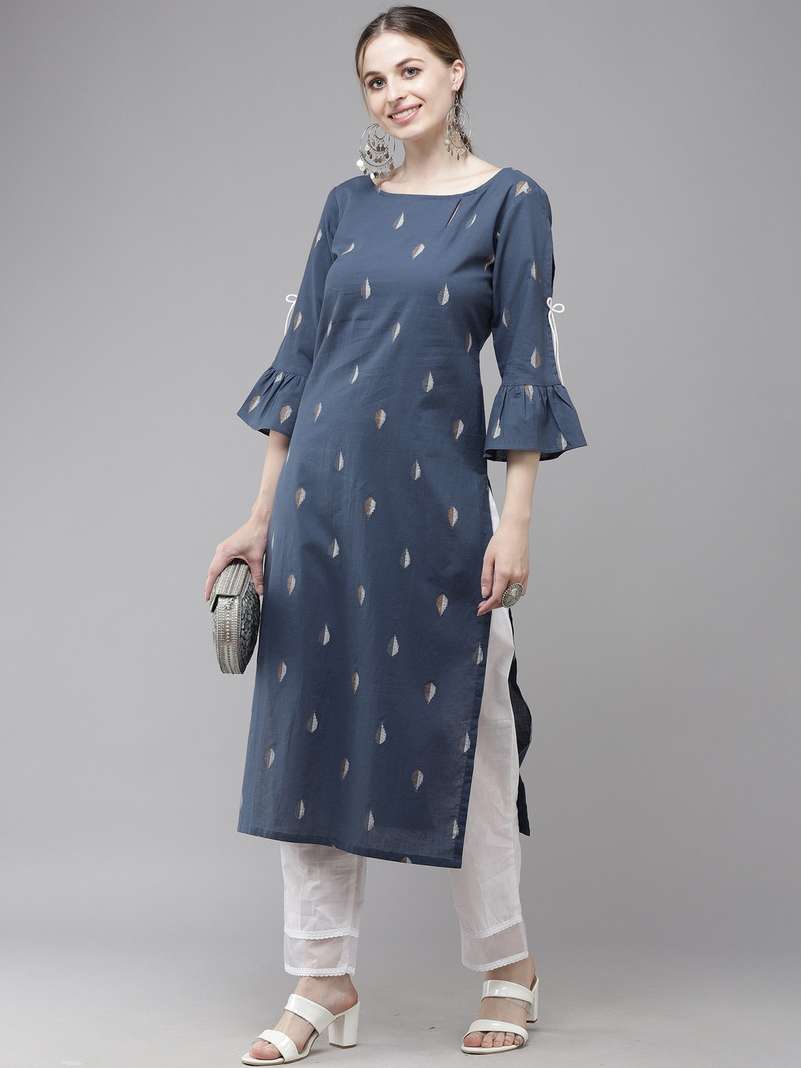 Image of Indo Era Women Printed Straight Kurta