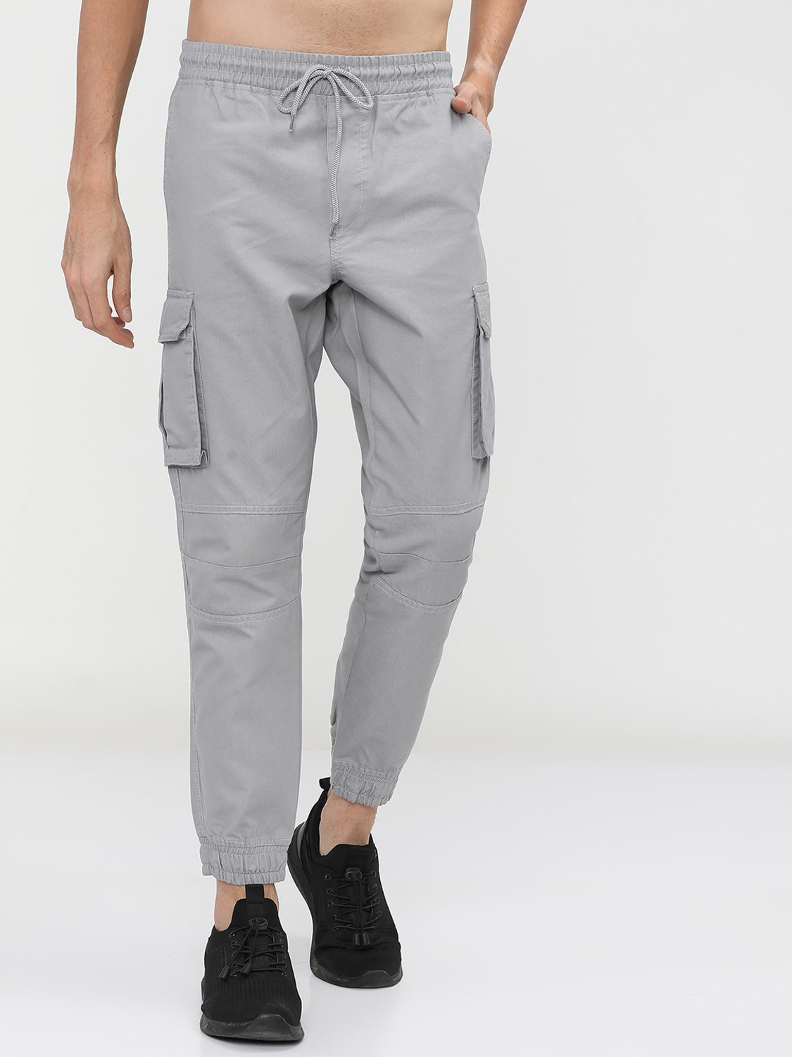 Image of KETCH Regular Fit Men Grey Trousers