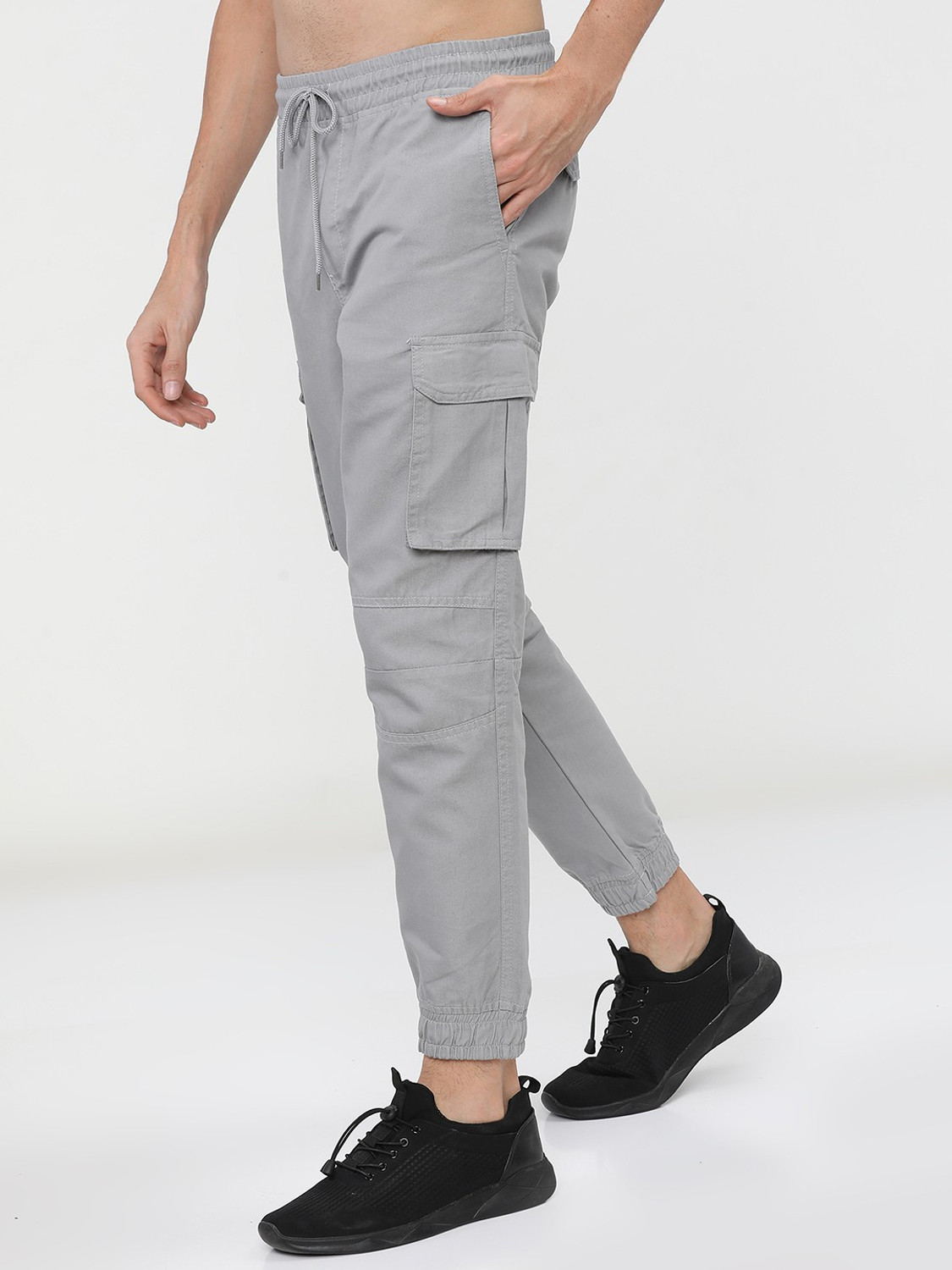 Image of KETCH Regular Fit Men Grey Trousers
