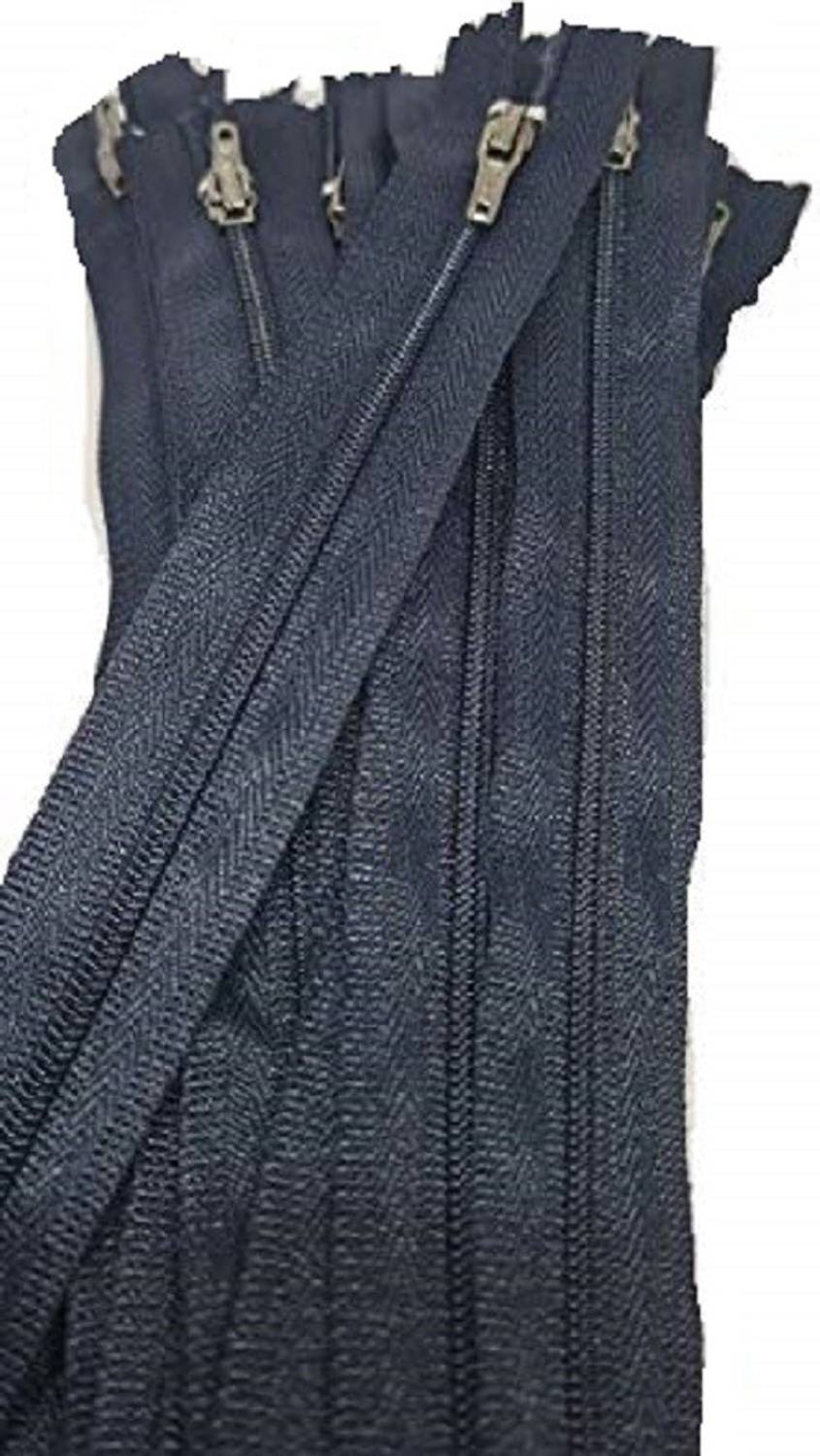 ZENITH Polyester Auto-Lock 8-inches Zip for Pants, Palazzos Navy