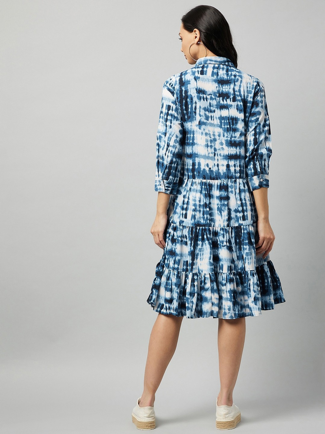 Image of RARE Women Fit and Flare Multicolor Knee Length Dress