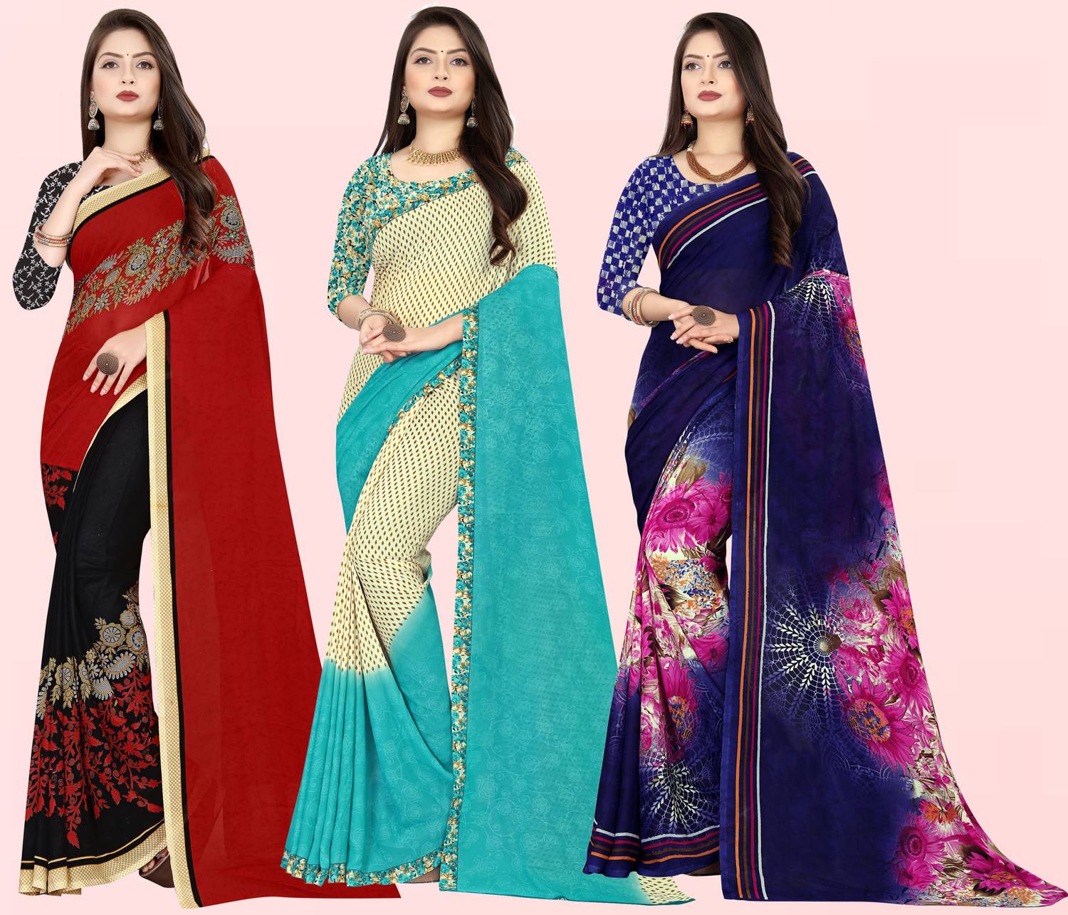 Anand Sarees Printed Daily Wear Georgette Saree