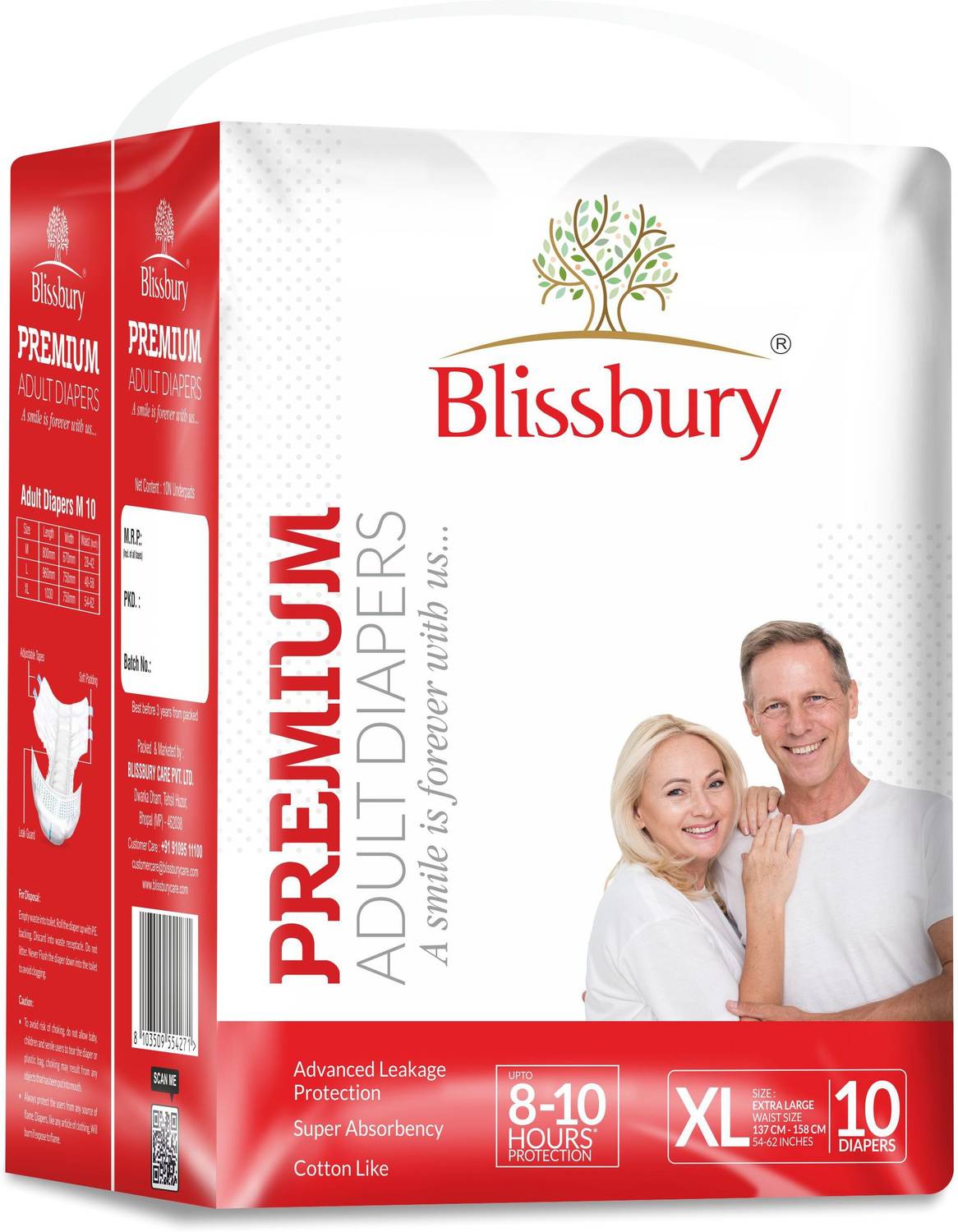 Blissbury BLISSADXL10 Adult Diapers - XL