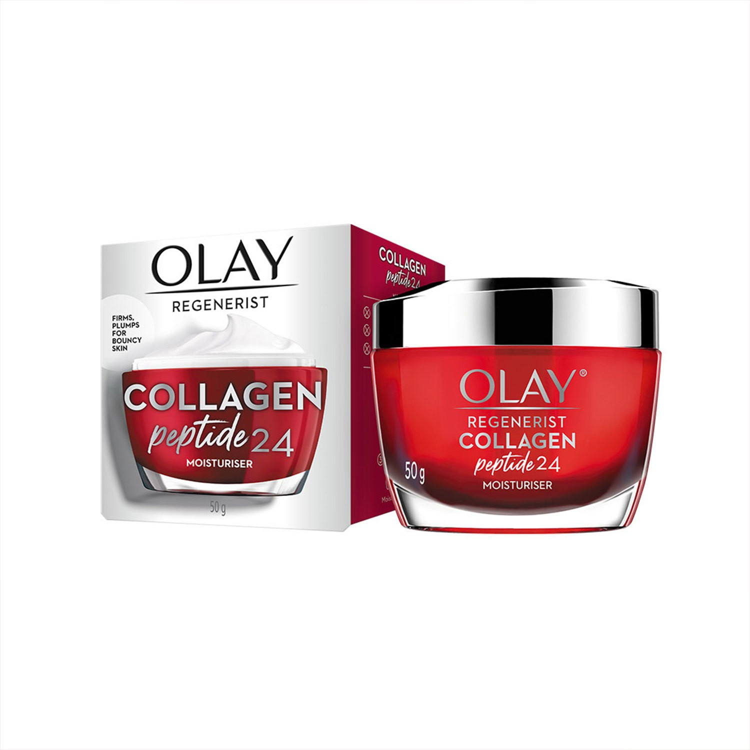 Image of OLAY Collagen Peptide 24 Face Cream with Collagen Peptide and Niacinamide improves skin resilienceand hydrates for plumping and bouncylooking skin Suitable for Normal, Dry, Oily & Combination skin (50 g)