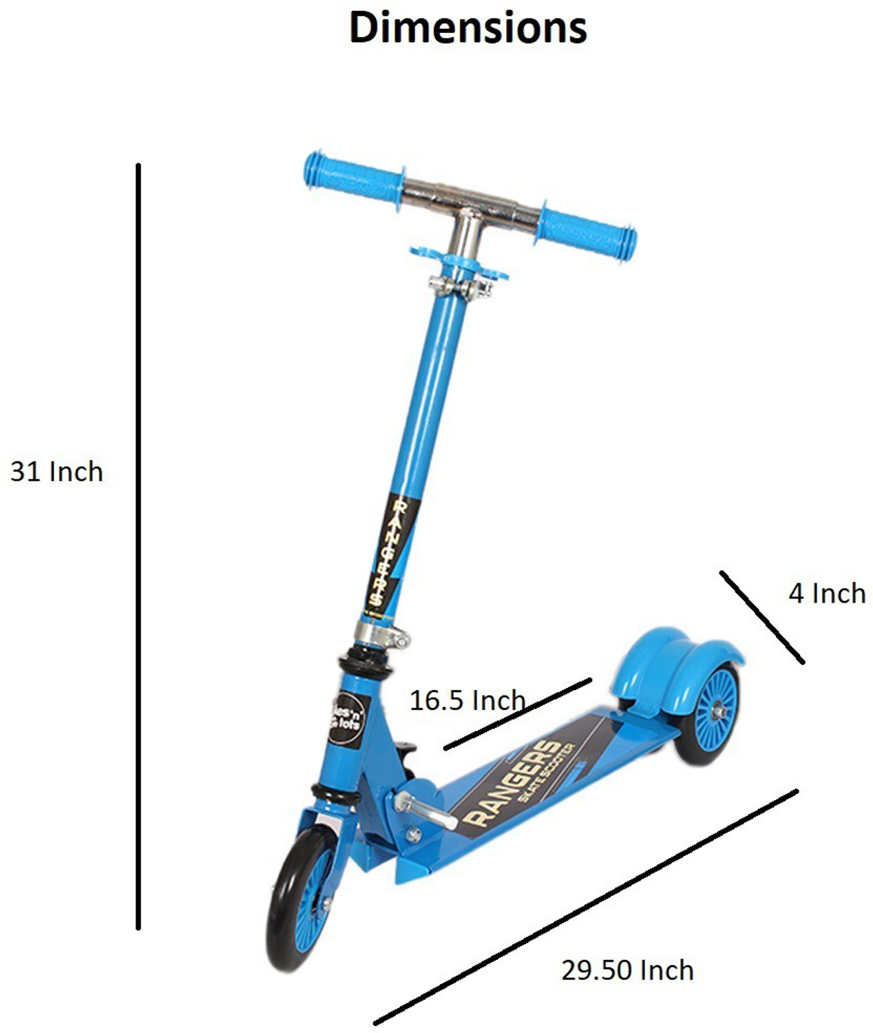 Image of Kiddie Castle Road Runner Kick Ranger Scooter for Kids (Blue)