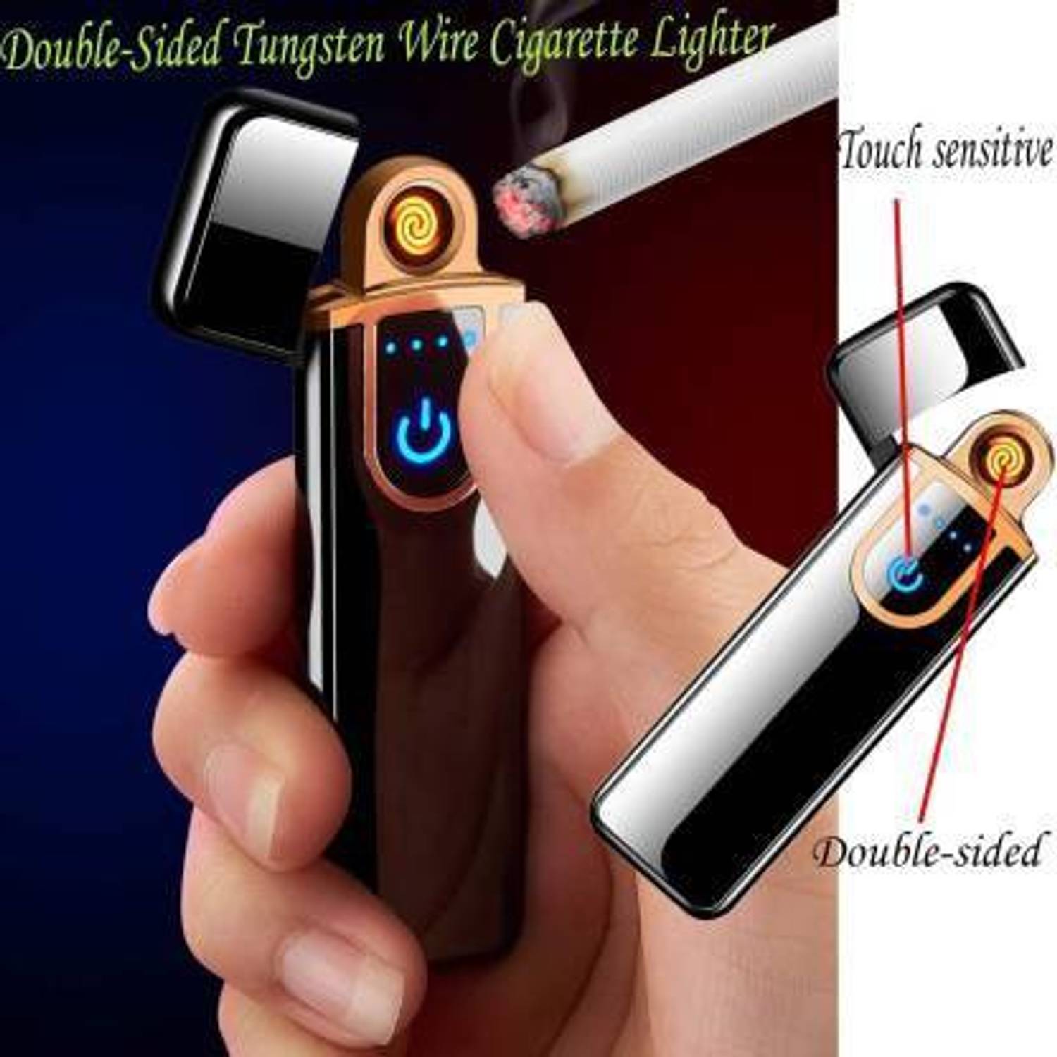 ZEPAD USB Charging Finger Touch Electric Lighter - Image 5